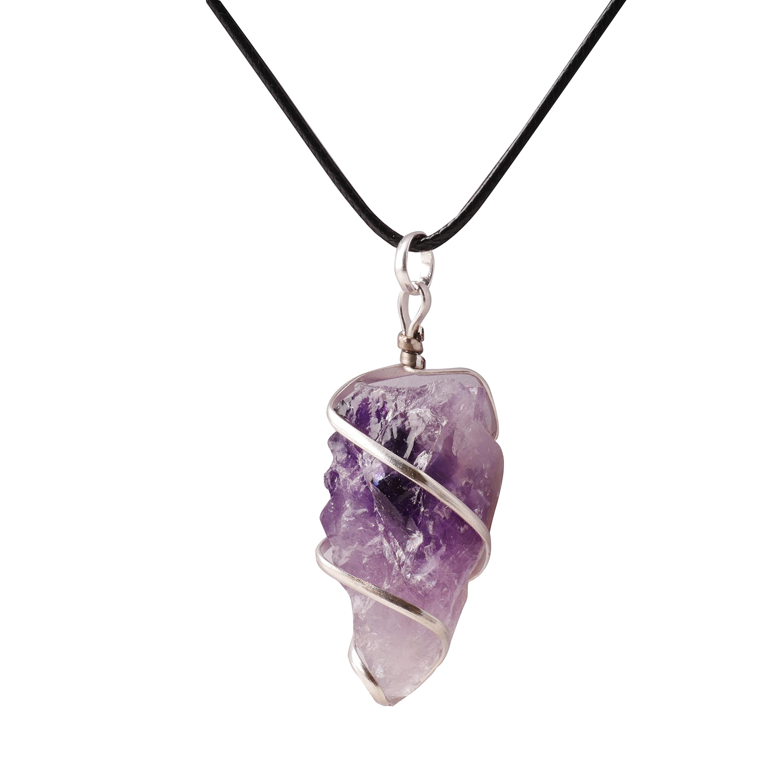 Amethyst Necklace with Hexagonal Amethyst Point - Healing Crystal Gemstone Jewelry for Women - Perfect for Meditation, Energy Healing & Spiritual Gifts