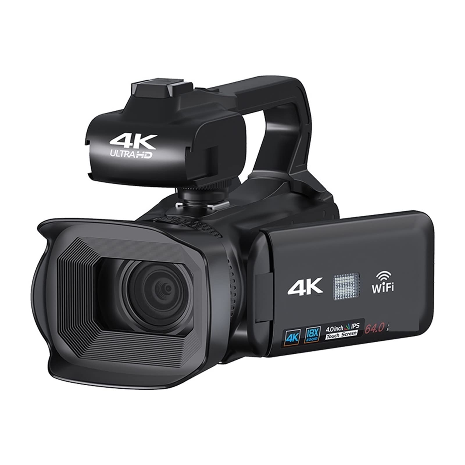 BODORME 4K 18X Digital Camcorder - 64MP Vlog Camera for YouTube & Streaming