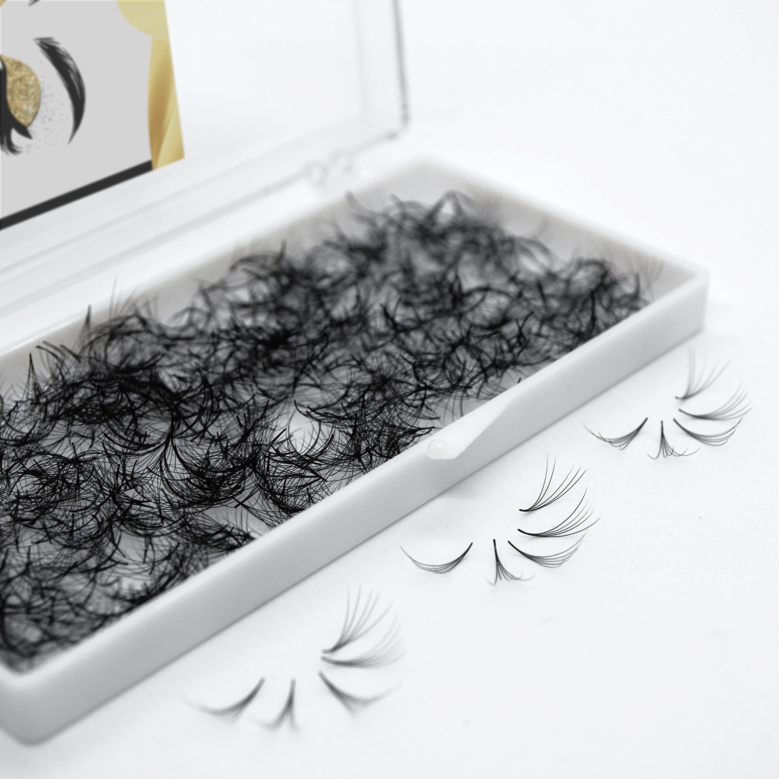 Premium 1000 Handmade Eyelash Extension Fans - 3D to 10D Volume Lashes (5D Curl C, 10mm) for Professional Salon & Home Use