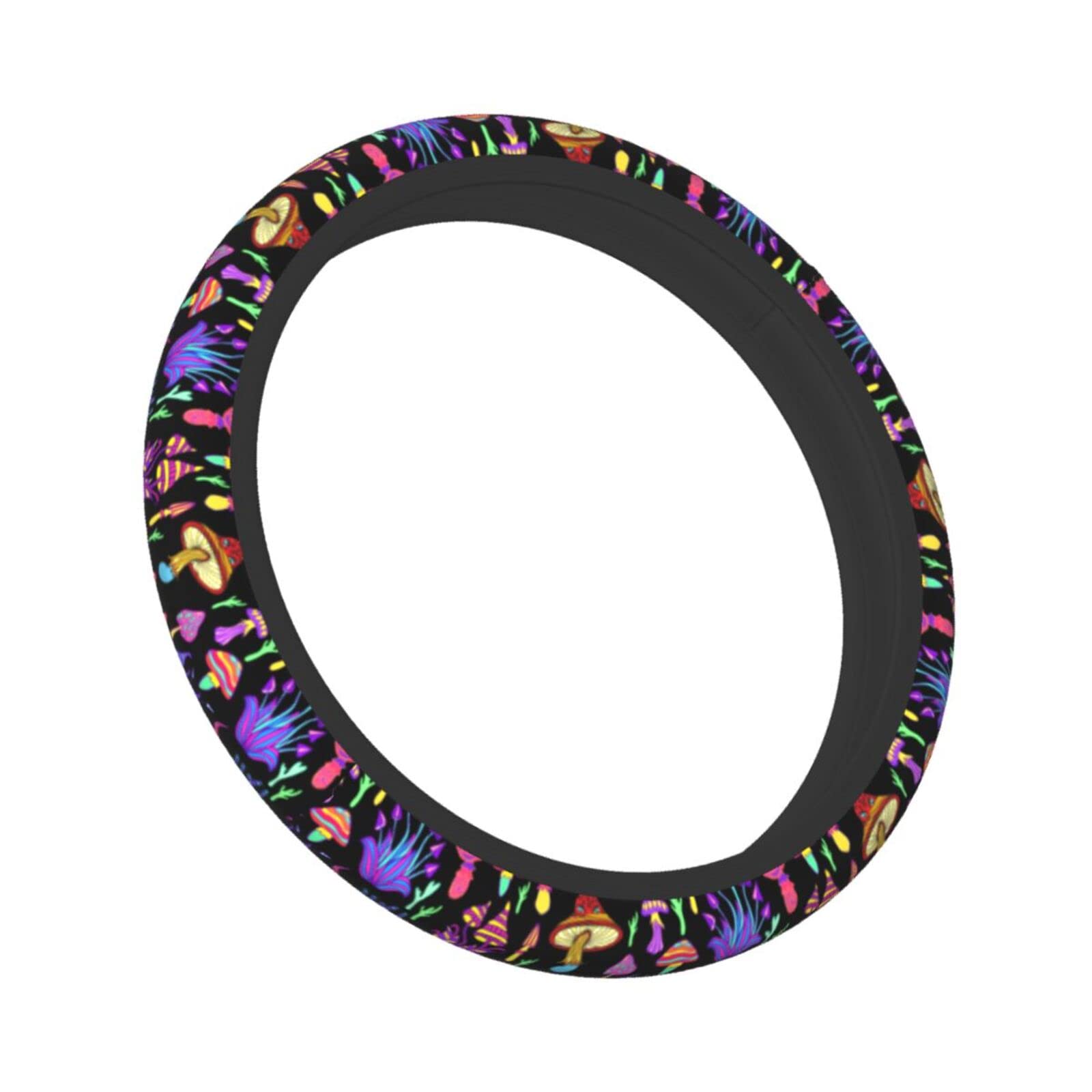 Non-Slip Neoprene Steering Wheel Cover - Universal 15 Inch Mushroom Design Car Accessory for Men & Women | Perfect for Daily Commute, Road Trips & All-Season Driving Comfort
