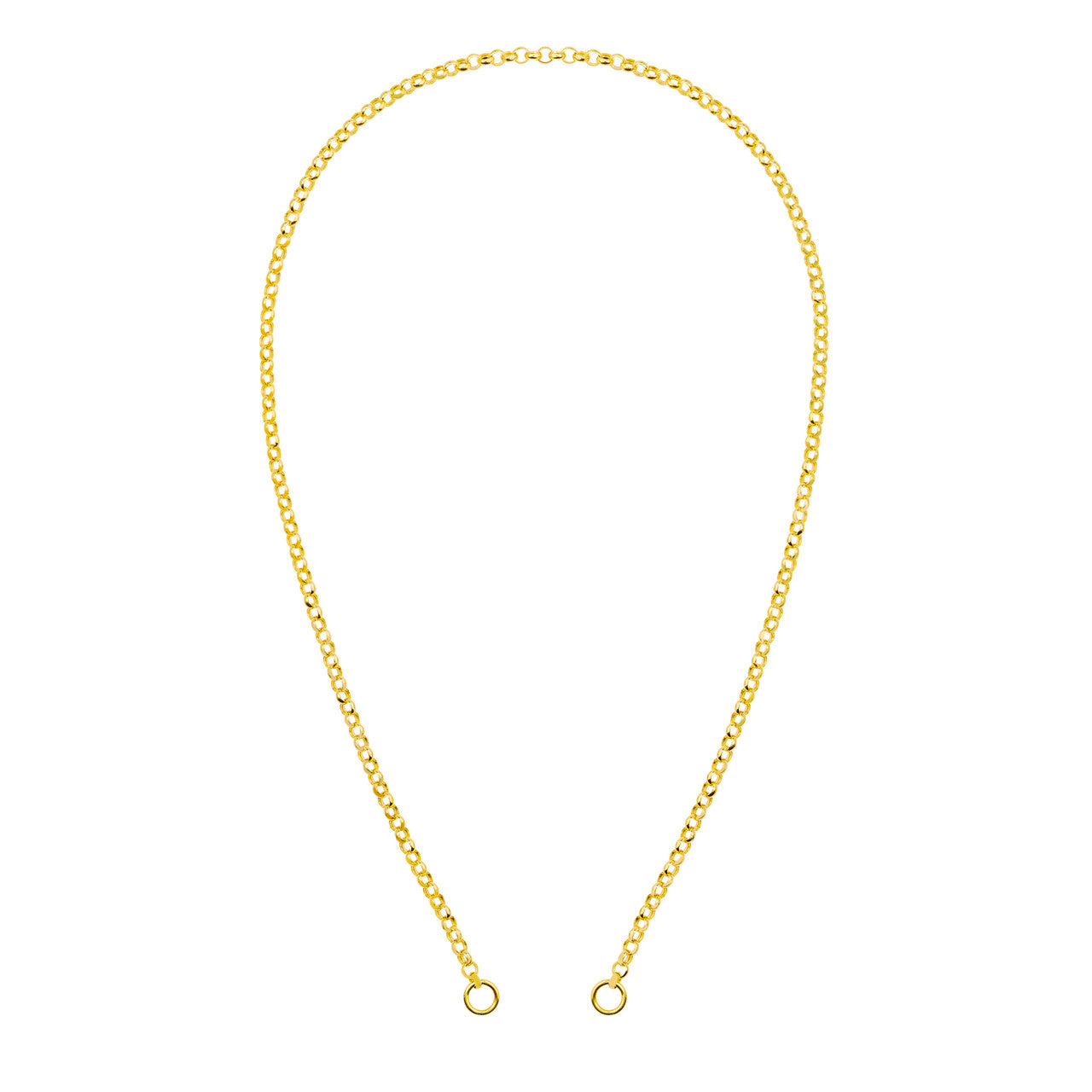 14K Yellow Gold 3.75mm Rolo Split Chain Necklace for Women - Dainty Layering Jewelry for Everyday Wear & Special Occasions