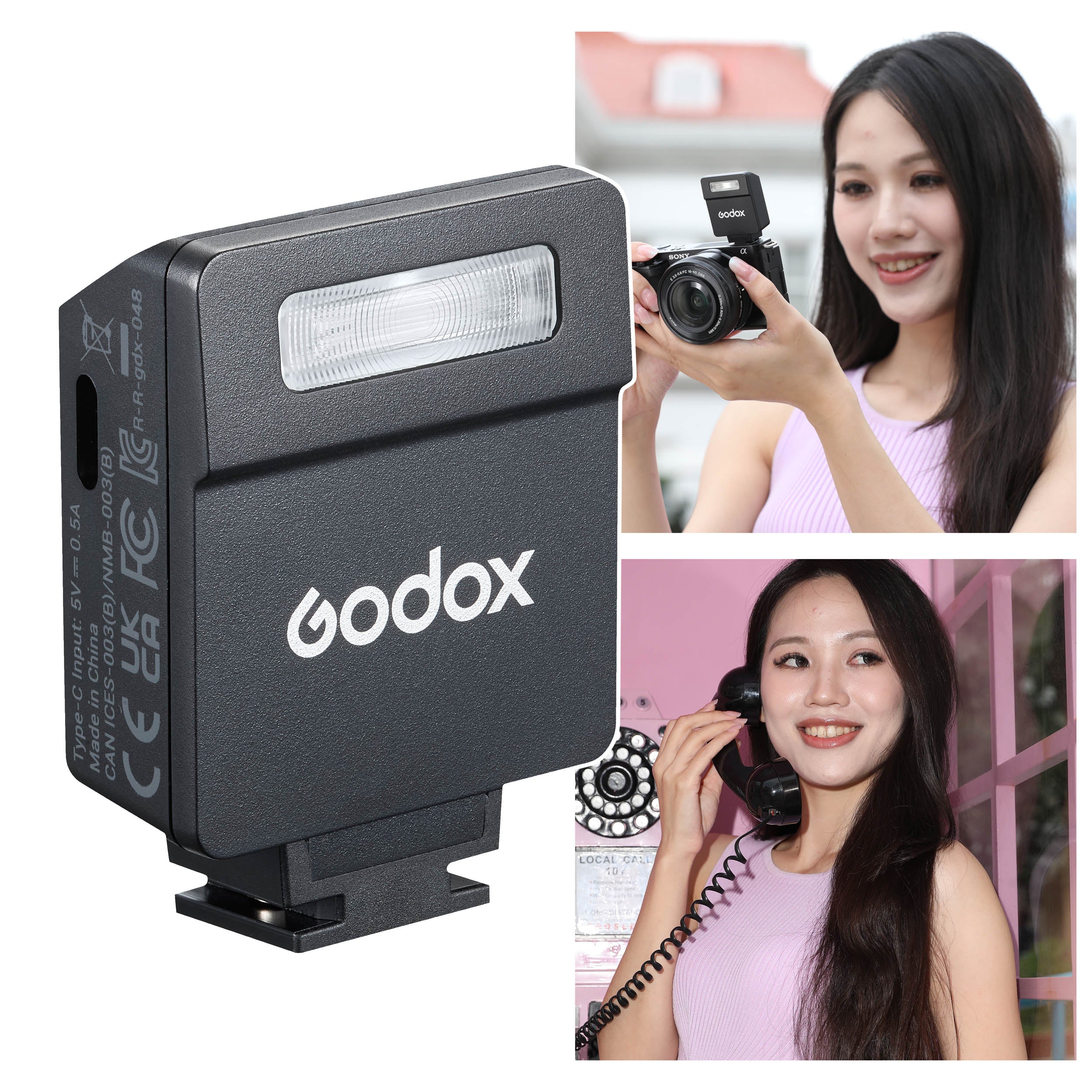 iFLASH iM22 Compact Camera Flash for DSLR & Mirrorless Cameras - Perfect for Low Light Photography, Portraits & Events