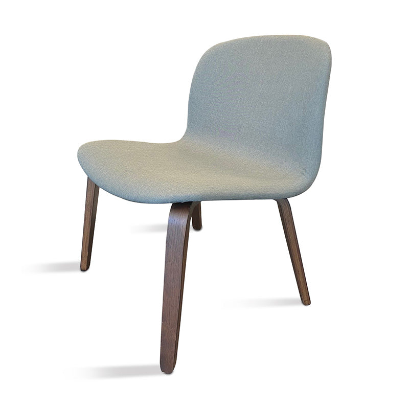 LOTTIE Modern Lounge Chair with Walnut Frame & Grey Upholstery - Perfect for Living Room, Bedroom, or Office Relaxation