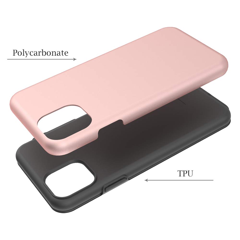 **Heavy Duty Shockproof Case for iPhone 11 Pro Max (6.5 Inch, 2019) – 2-in-1 Gel Rubber Full Body Protection, Drop Proof Cover – Compatible with iEugen – Perfect for Outdoor, Travel & Daily Use (Black)**