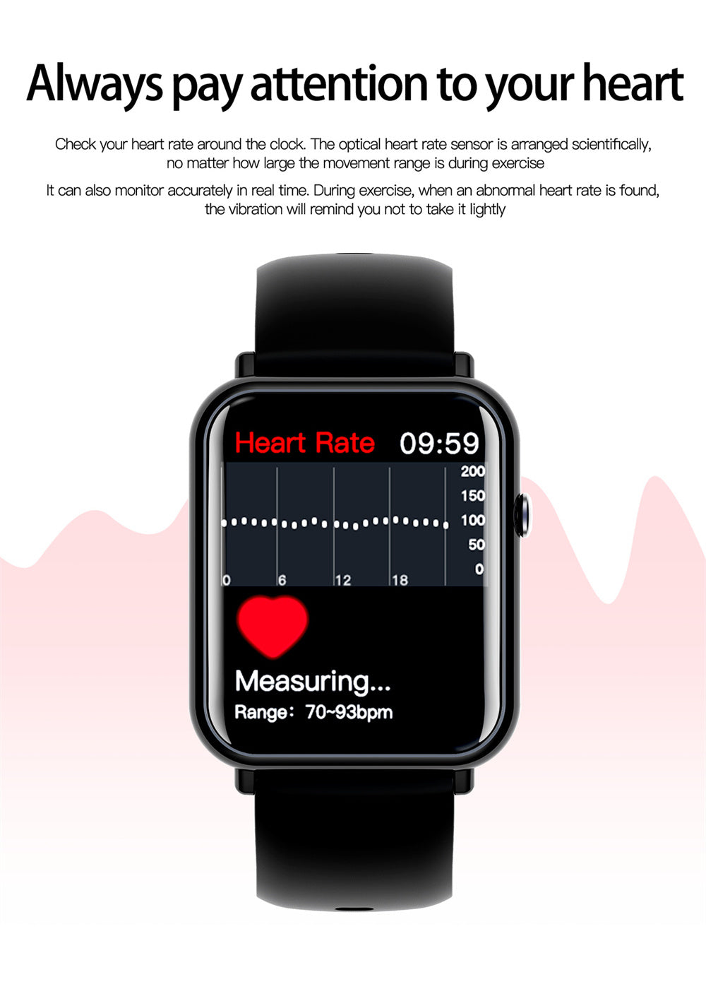 Q19 PRO Smart Waterproof Watch - Fitness Tracker with Heart Rate Monitor, Step Counter & Sleep Tracking - Perfect for Swimming, Running & Outdoor Activities