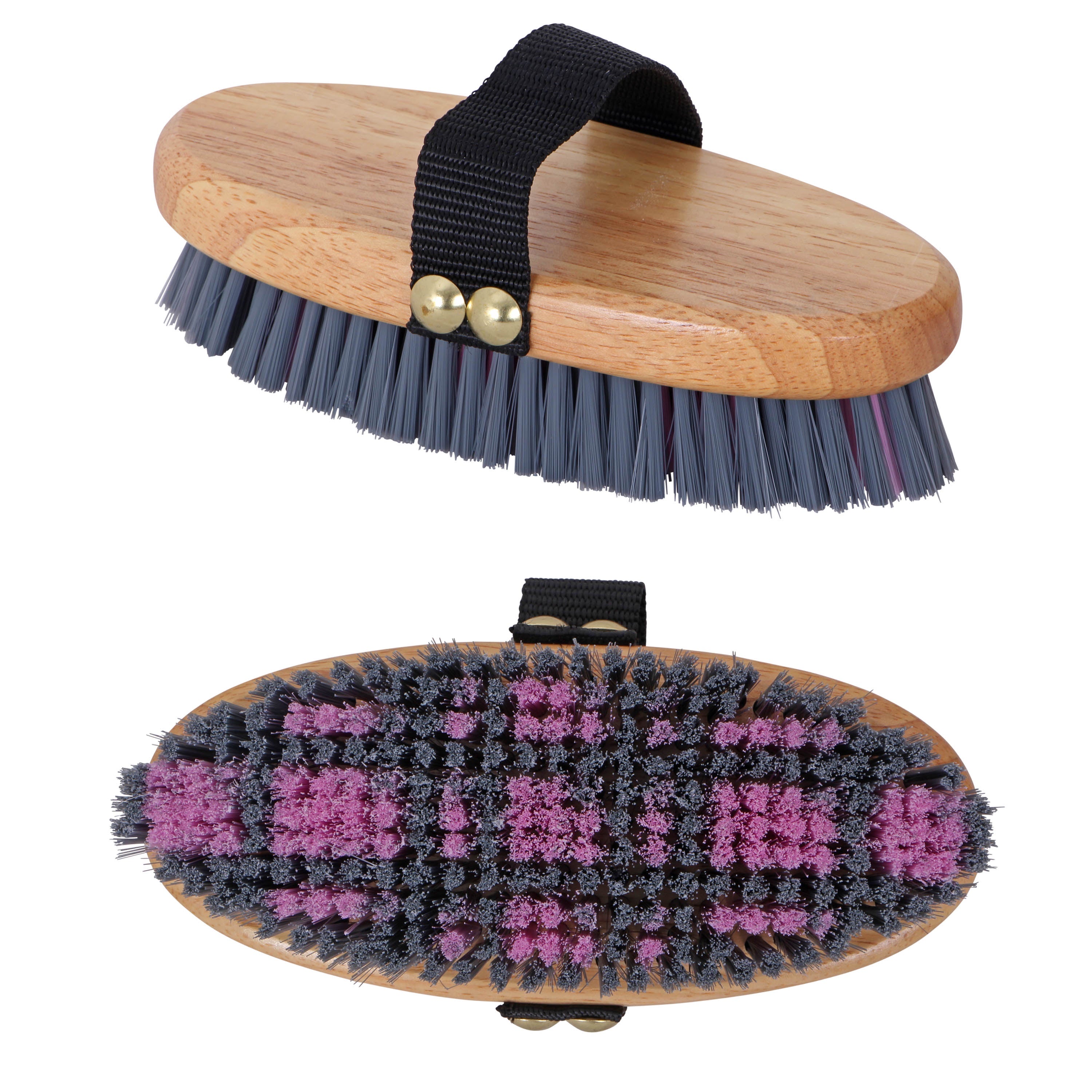 Blue Tag Plaid Body Brush - Pink Small Exfoliating Brush for Dry Skin & Cellulite Reduction - Perfect for Shower, Spa & Home Skincare Routine