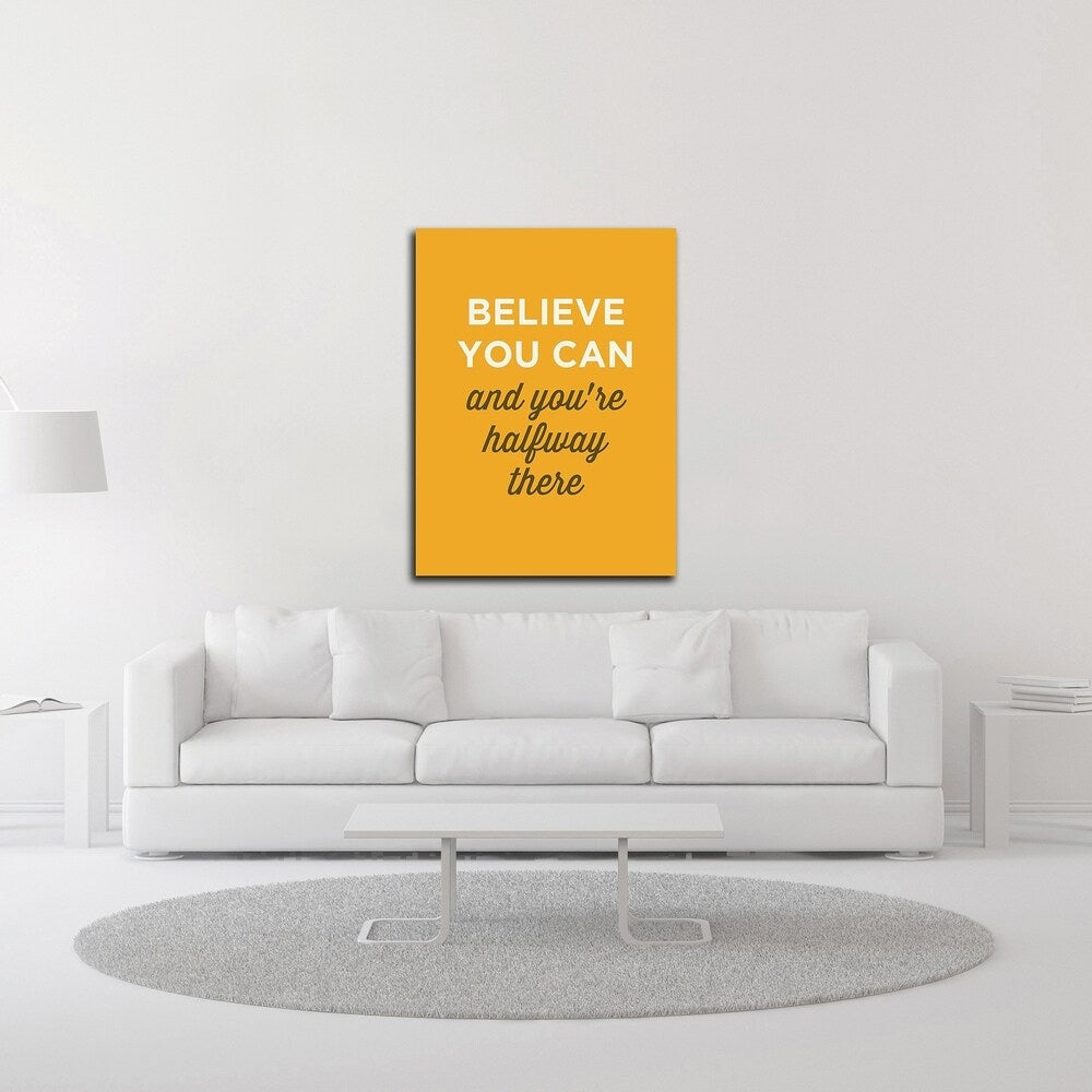 Believe You Can Inspirational Wall Art - Premium Canvas Print Ready to Hang - Perfect for Home Office, Living Room & Bedroom Decor