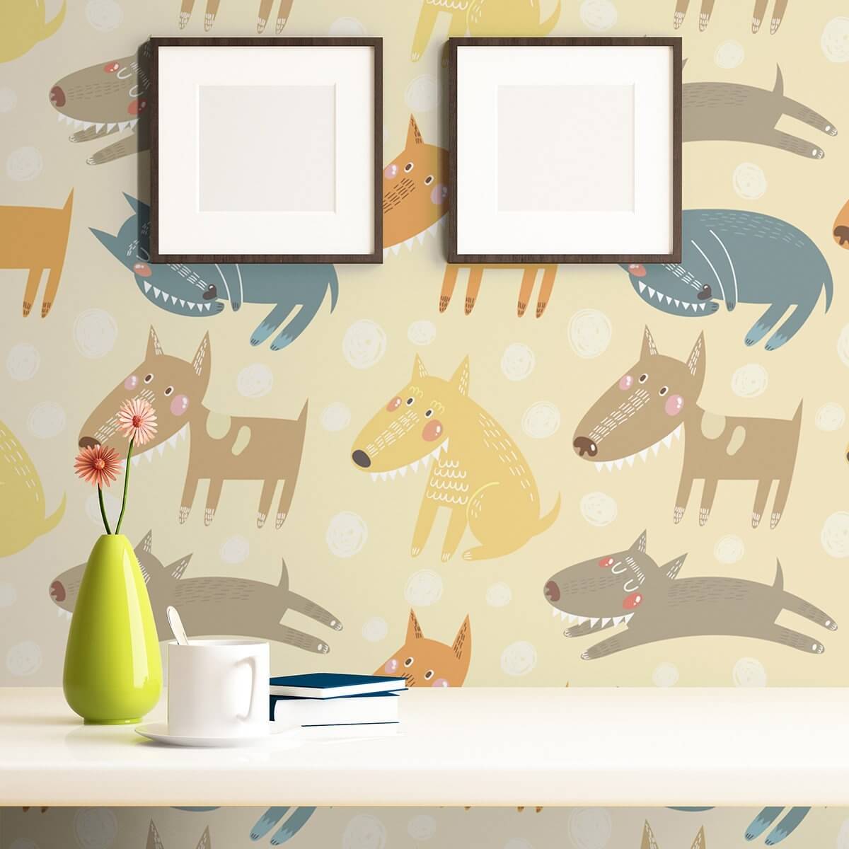 Brown and Tan Animal Print Baby Peel and Stick Removable Wallpaper - Self-Adhesive Nursery Decor for Kids Room, Bedroom, Playroom & Dorm - Easy to Install & Remove (4100)