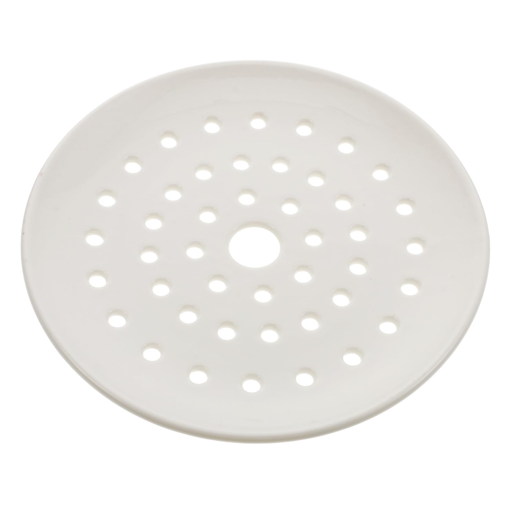 VINTORKY 1-Piece Ceramic Steamer Plate - Dumpling Serving Dish, Appetizer Platter, Sushi & Teppanyaki Plate - Perfect for Asian Cuisine, Breakfast, and Dinner - White Porcelain