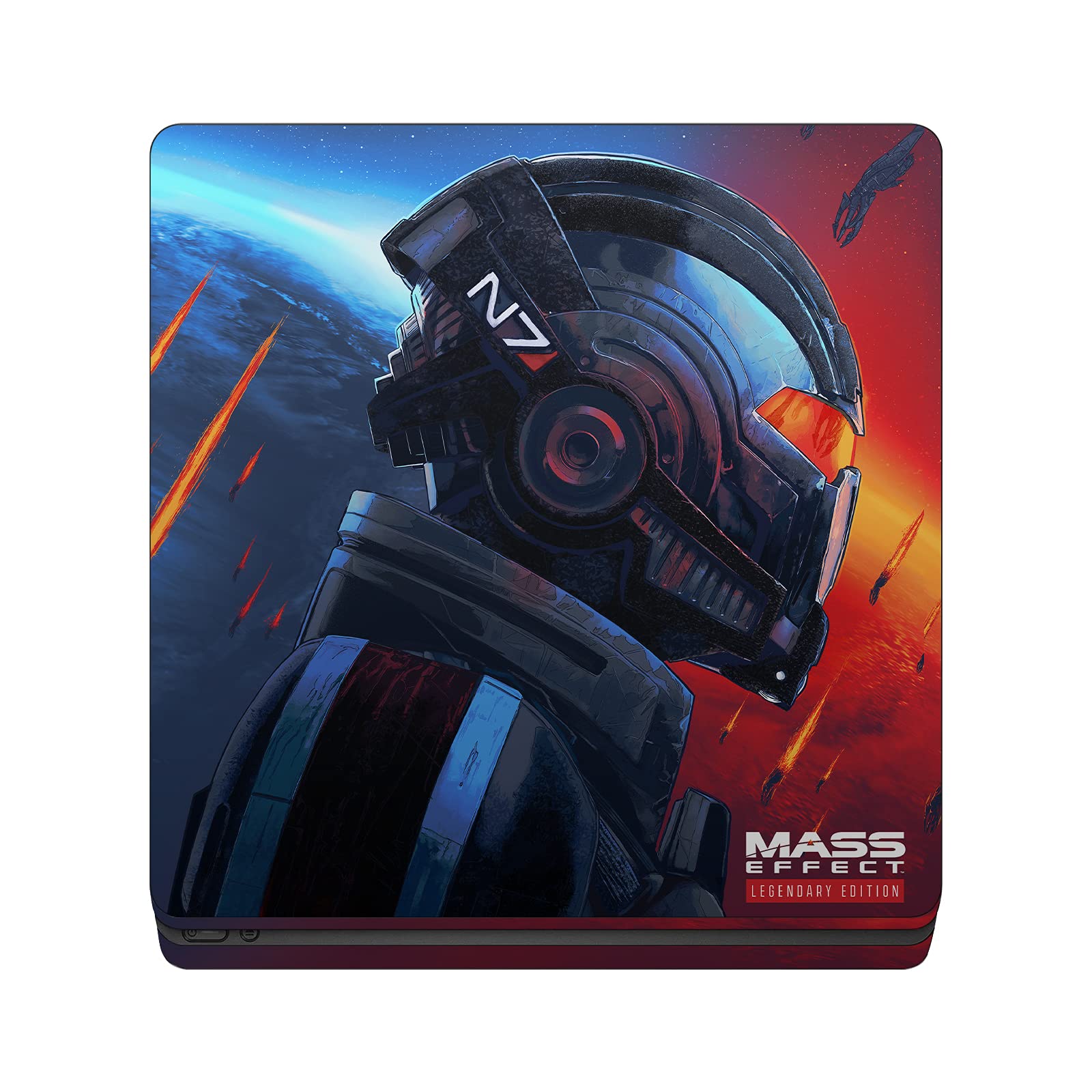 Official EA Bioware Mass Effect N7 Armor Legendary Graphics Matte Vinyl Skin Gaming Sticker Decal Cover Compatible with Sony PlayStation 4 PS4 Slim Console - Perfect for Gaming Enthusiasts & Collectors