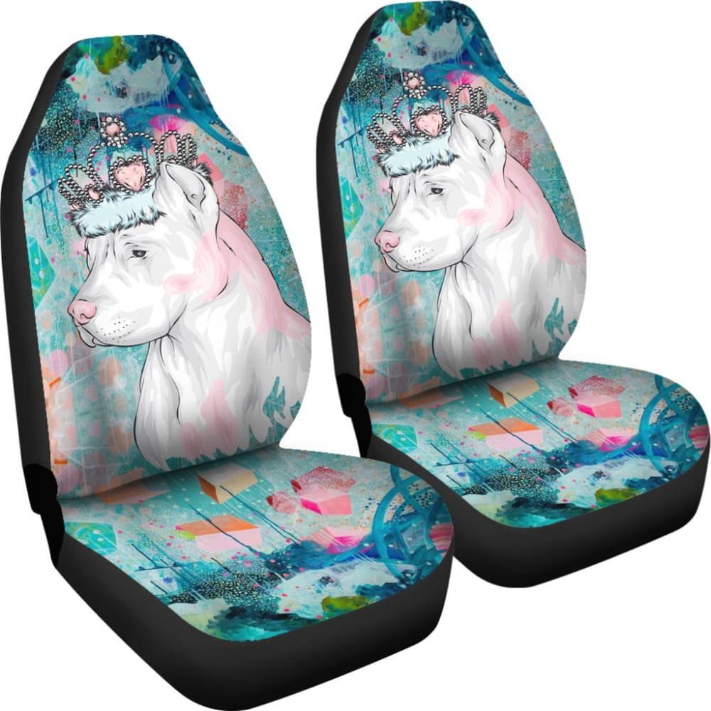 Royal Crown Pitbull Car Seat Covers for Trucks & SUVs - Premium Pet Protection for Pitbull Lovers - Perfect Gift for Dog Owners - Waterproof & Scratch-Resistant for Daily Use & Road Trips
