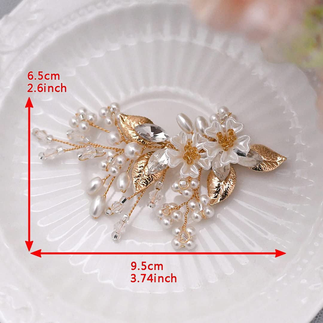 2 PCS Removable Millet Beads Flower Shoe Clips - Elegant Shoe Buckles Decor for Wedding, High Heels, Flats & Sandals - Perfect for Bridal, Prom & Special Occasions