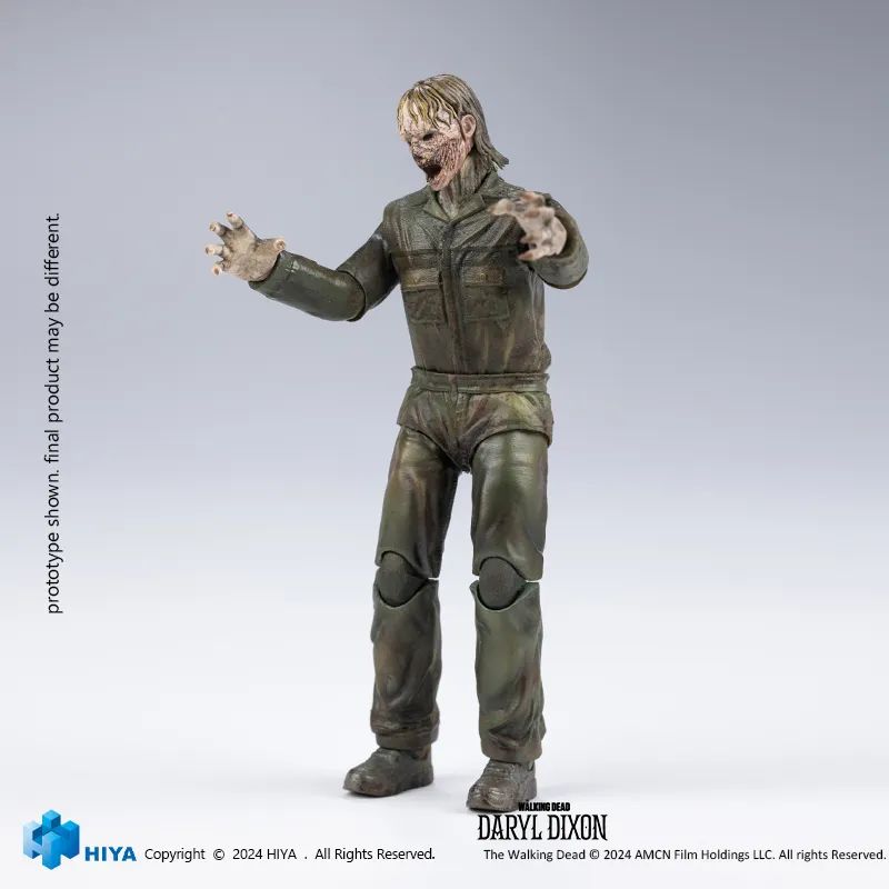 PRE ORDER - 1/18 Scale HIYA 4-Inch Action Figure: The Walking Dead Daryl Dixon Dark Eyes Walker Collectible - Perfect for Display, Gift Giving & The Walking Dead Fans Collection
