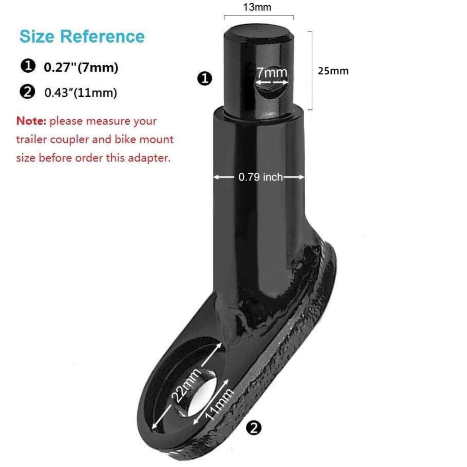 Metal Bike Trailer Hitch Connector - Universal Bicycle Coupler for Child, Cargo & Pet Trailers | Heavy-Duty Cycling Accessory | Perfect for Family Rides, Grocery Hauling & Pet Adventures (Set B)
