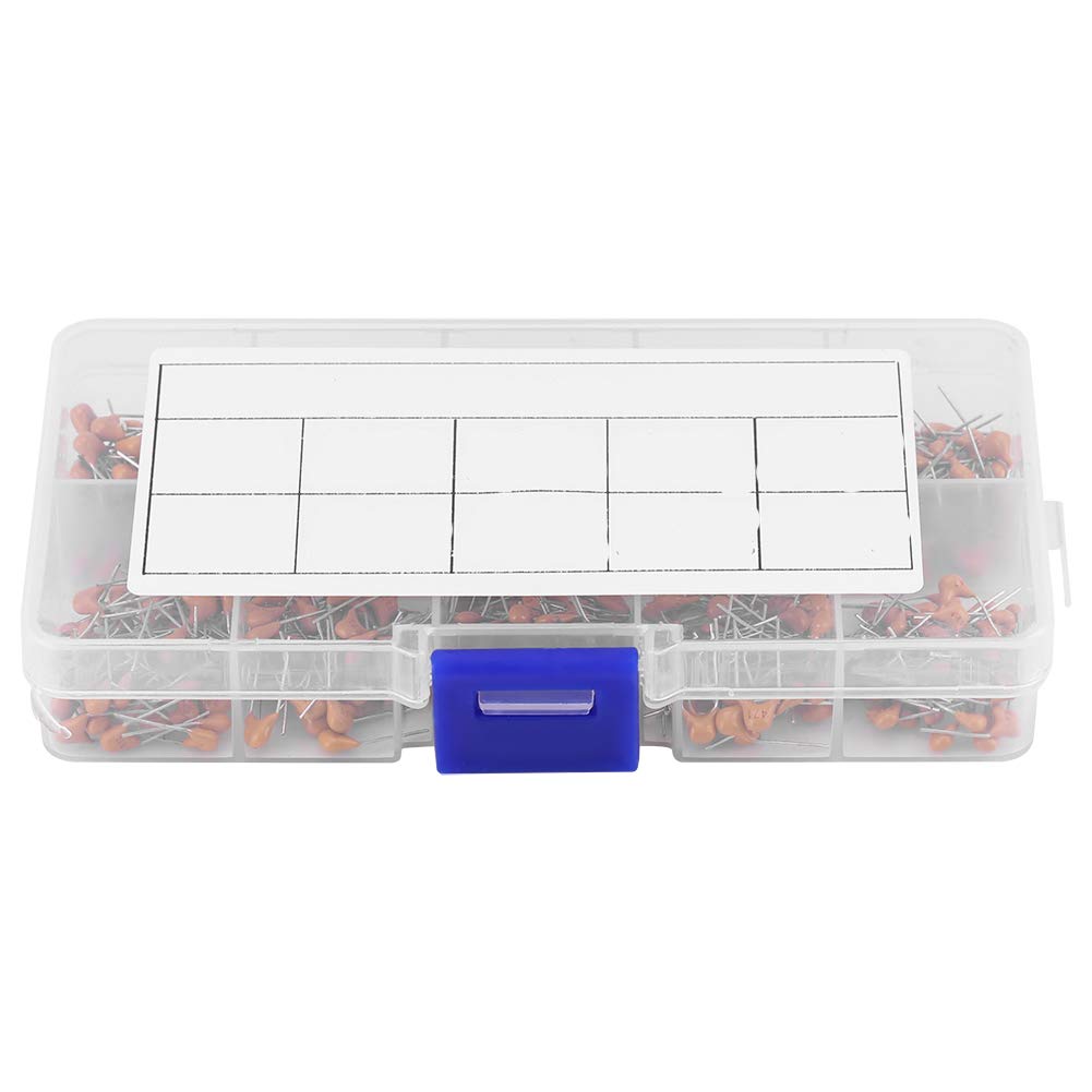 Low Power Capacitor Assorted Kit - Transparent Storage Box for Electronics, Mechanical Tools & Control Circuits - Ideal for DIY Projects, Repairs & Industrial Applications