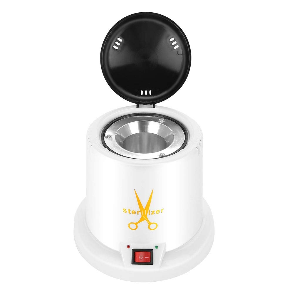 Professional Metal Makeup & Nail Art Tool Sterilizer with High Temperature Disinfection & Quartz Sand - UK 220V - Perfect for Salon, Spa, and Home Beauty Tool Sanitization