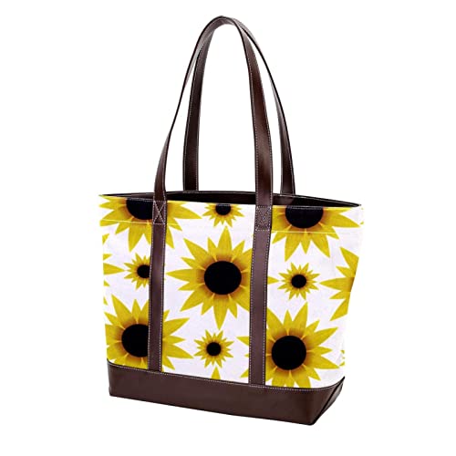 Stylish Gold Pattern Tote Bags for Women - Large Leather & Canvas Shoulder Bags, Top Handle Satchel Purses - Perfect for Work, Travel & Everyday Use