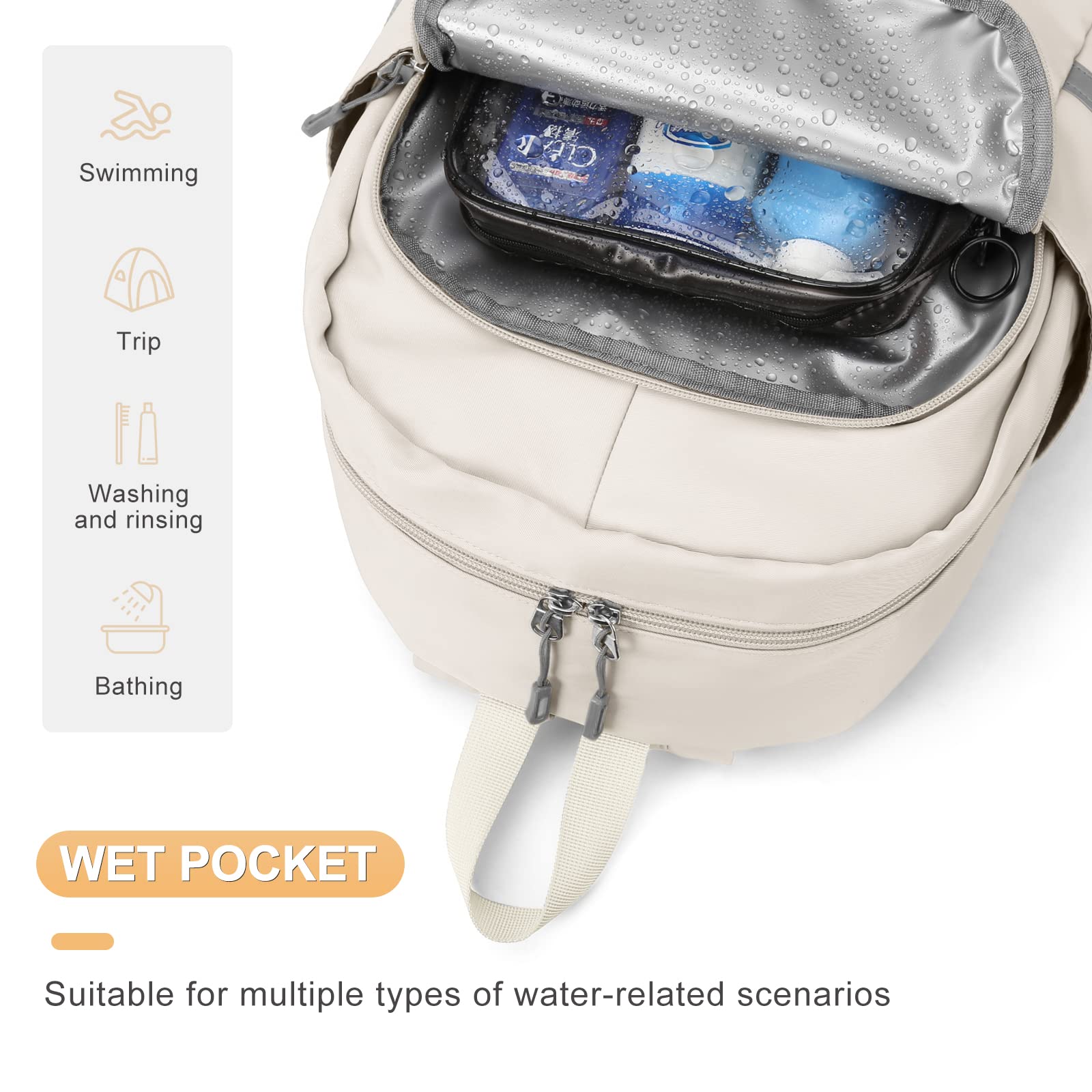 Coofay Small Gym Backpack for Women - Waterproof Sports Backpack with Shoe Compartment & Laptop Sleeve | Lightweight Travel Backpack for Workout, Yoga, Running & Gym | Perfect Fitness Bag for Active Women