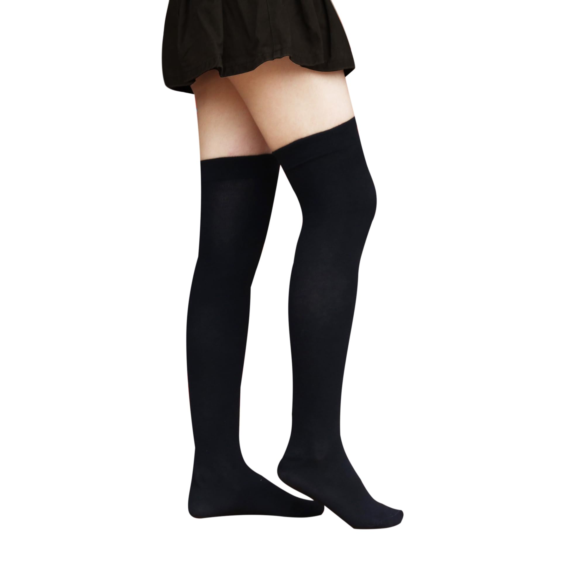 Bestjybt Women's Thigh High Socks - Cotton Warm Over The Knee Socks, Long Boot Stockings & Leg Warmers for Winter, Fall Fashion & Outdoor Activities