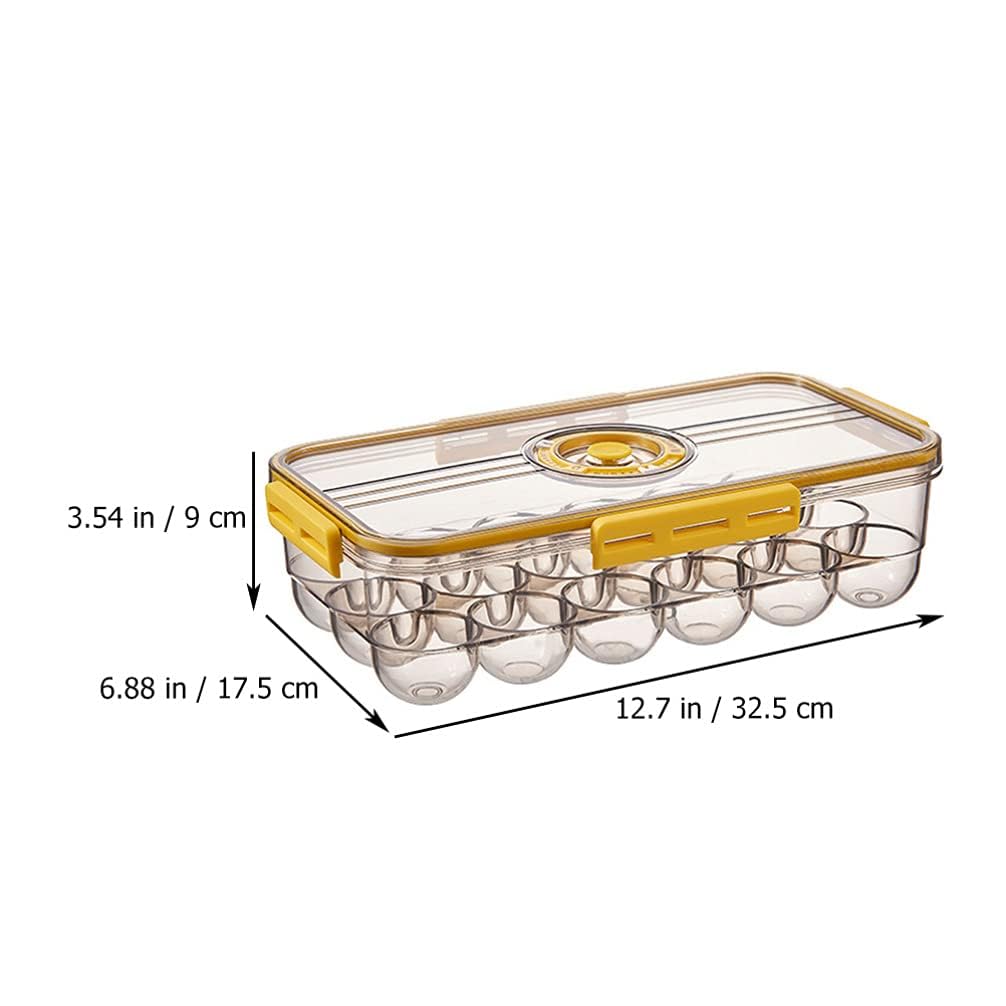 Swabs® Clear Plastic Egg Organizer Box with Lid - 18 Grid Stackable Egg Storage Container for Refrigerator, Portable Egg Case for Travel & Camping | Perfect for Farm Fresh Eggs, Grocery Storage & Kitchen Organization
