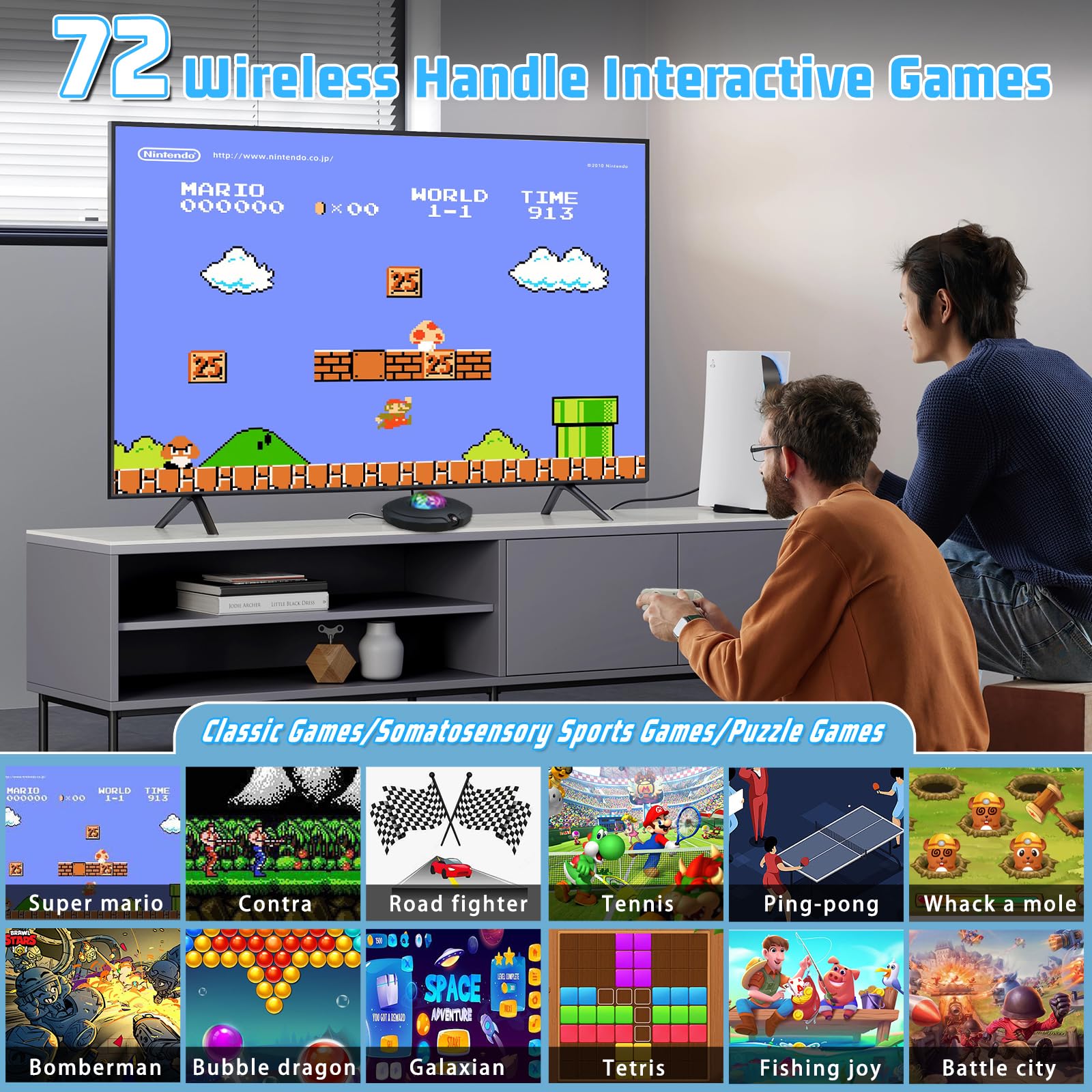 Wireless Electronic Dance Mat for TV with HD Camera - Double Player Non-Slip Dance Pad with Game Controller - Perfect for Kids & Adults - Great Christmas Birthday Gift for Girls & Boys - Fun for Family Game Nights & Fitness Workouts