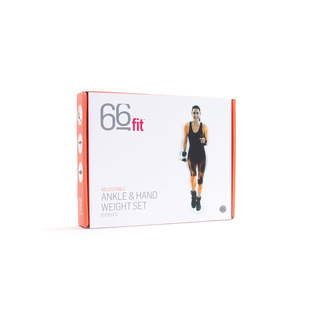 66Fit Adjustable Ankle & Wrist Weights Set with Dumbbell Cuffs - 4kg (2x2lb) for Women & Men - Perfect for Walking, Running, Home Workouts & Fitness Training