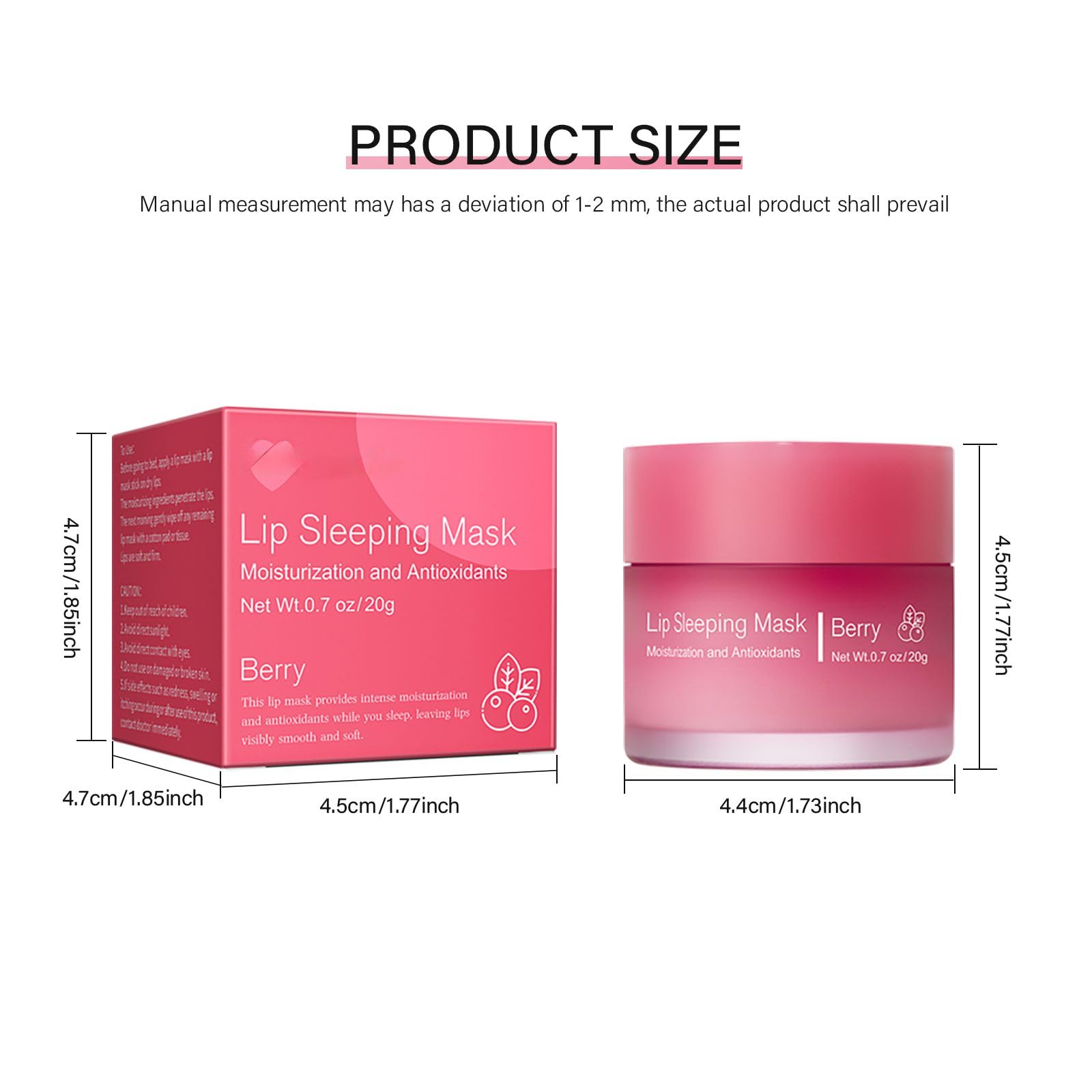 20g Lip Sleeping Mask for Dry Lips - Overnight Hydrating & Nourishing Lip Balm Treatment, Repairing Moisturizer for Chapped Lips (Grapefruit Flavor) | Perfect for Nighttime Lip Care & Winter Dryness Relief