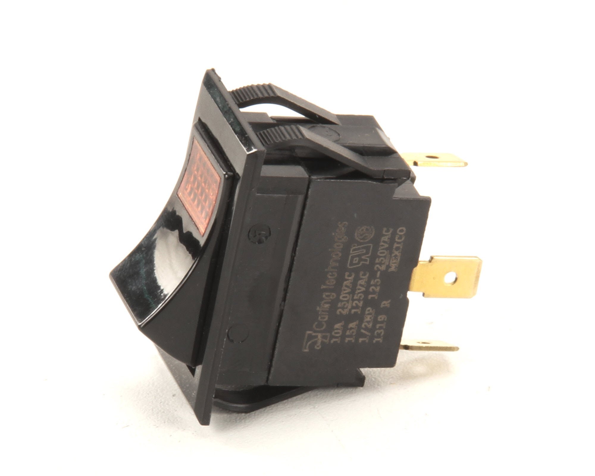 Hobart Black Manual Push Button Mechanical Switch - 1-Way, 2 Pin, Normally Open, IP00 (1 Count) - Perfect for Industrial Control Panels, Machinery, and DIY Electronics Projects