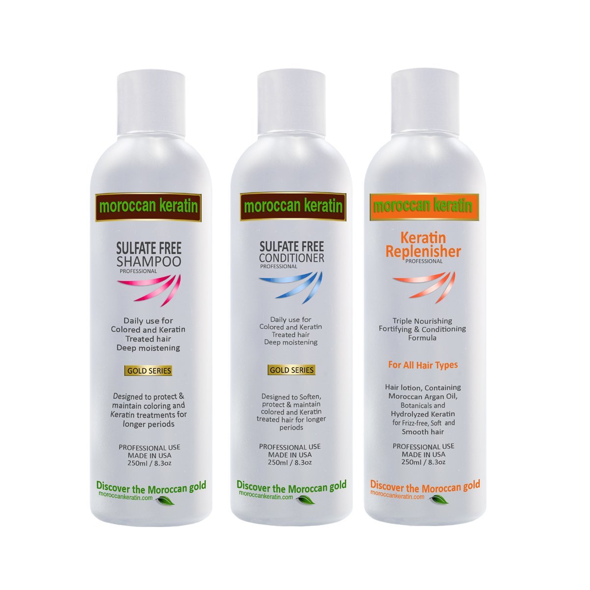 Triple Care Kit with Keratin Replenisher & Sulfate-Free Shampoo & Conditioner – Extend Keratin Treatment & Enhance Hair Shine | Perfect for Salon-Quality Hair Care at Home