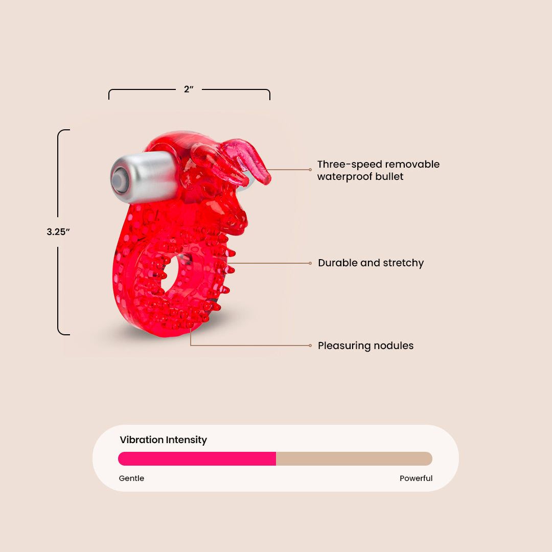 CalExotics Couple's Raging Bull™ Vibrating Cock Ring - Powerful Couples Sex Toy for Enhanced Pleasure & Intimacy | Perfect for Date Nights & Spicing Up Relationships
