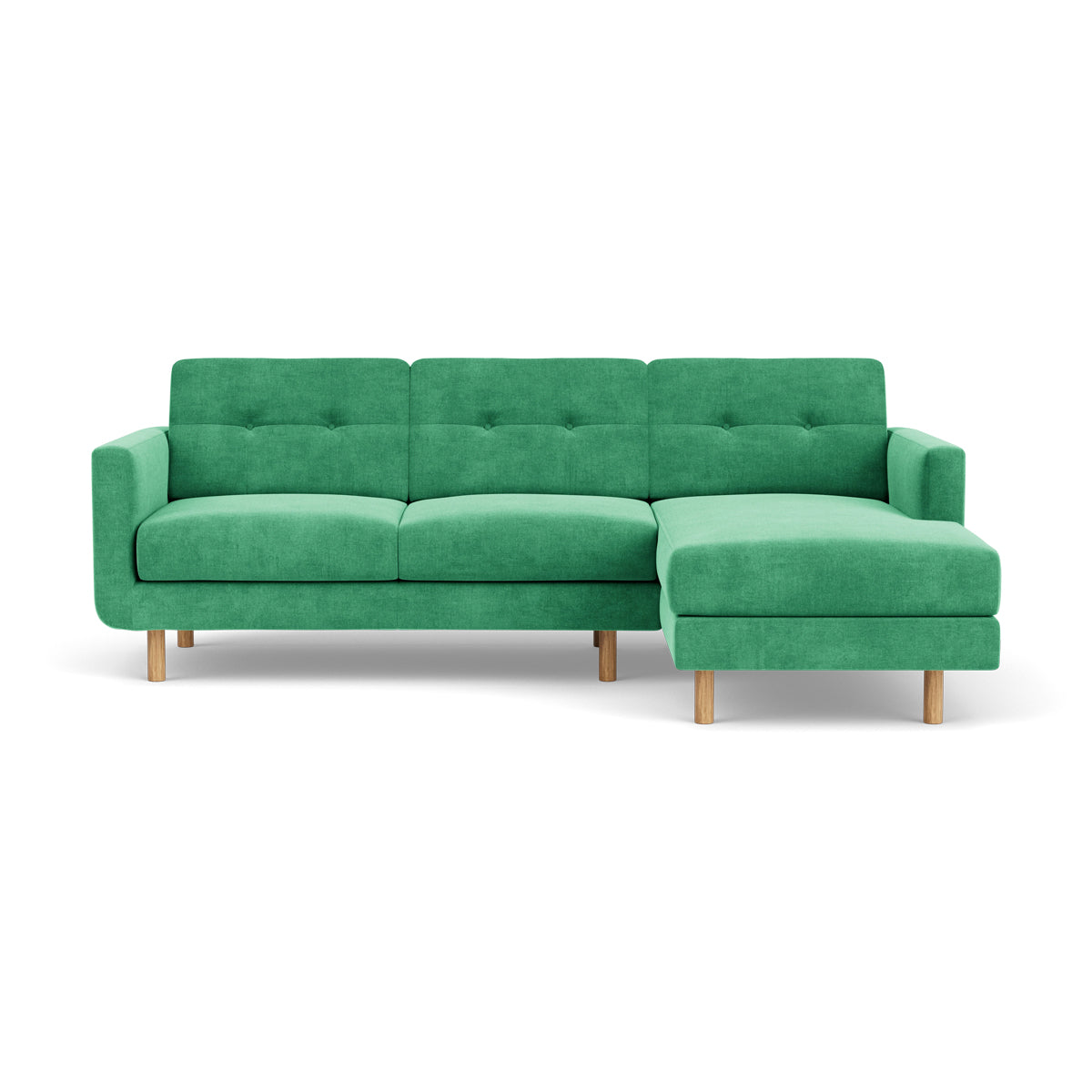 Conrad Fabric Right Chaise Sofa - Modern Sectional Couch for Living Room, Lounge & Home Theater - Comfortable Upholstered Furniture with Chaise Lounge
