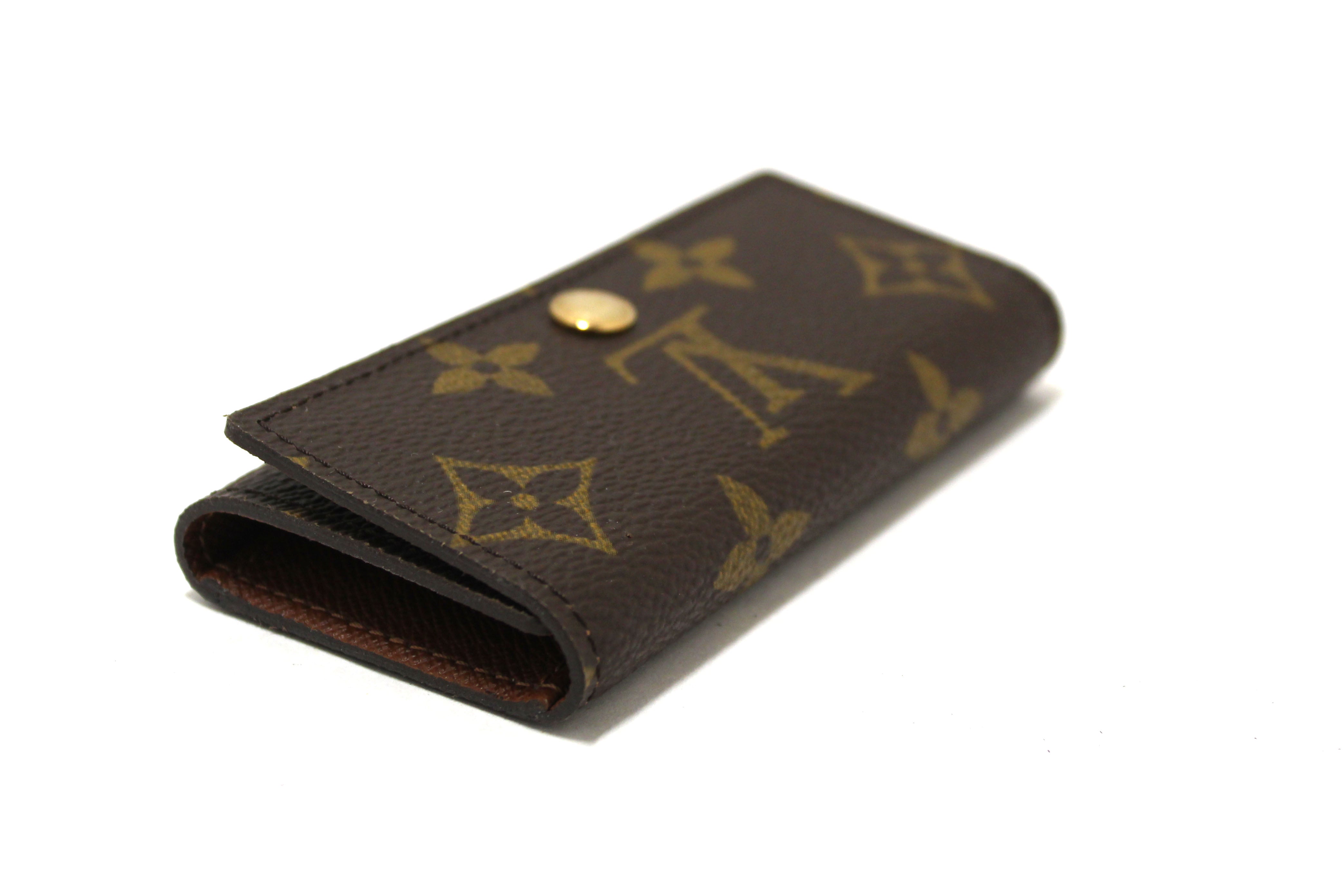 Authentic Louis Vuitton Monogram 4 Key Holder - Luxury Leather Key Organizer for Women & Men - Perfect for Home, Office & Travel Accessories