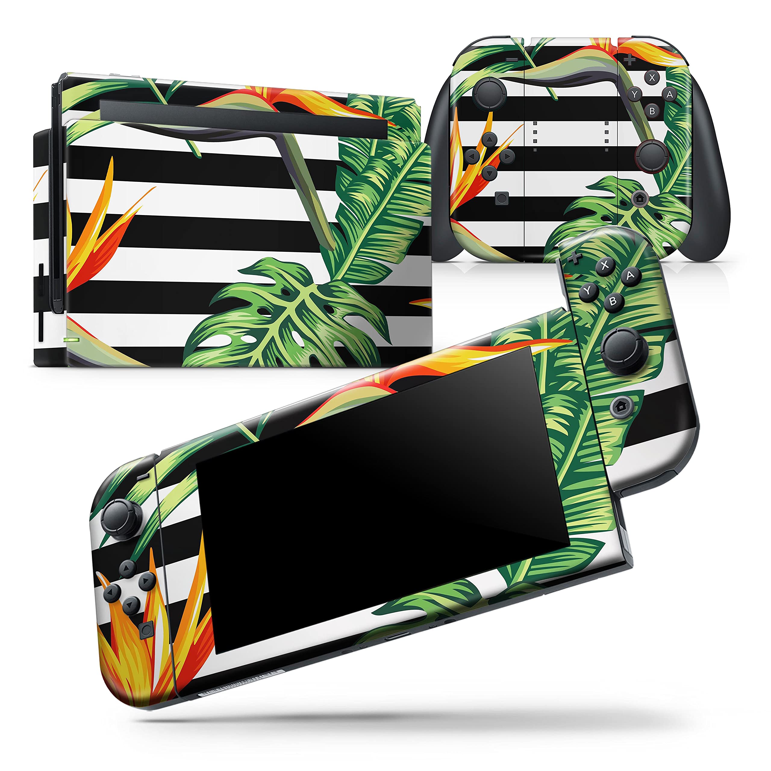 Nintendo Switch Lite Skin Decal - Scratch-Resistant Removable Vinyl Wrap Cover with Vivid Tropical Floral Design | Protective Gaming Accessory for Travel, Home & Outdoor Use