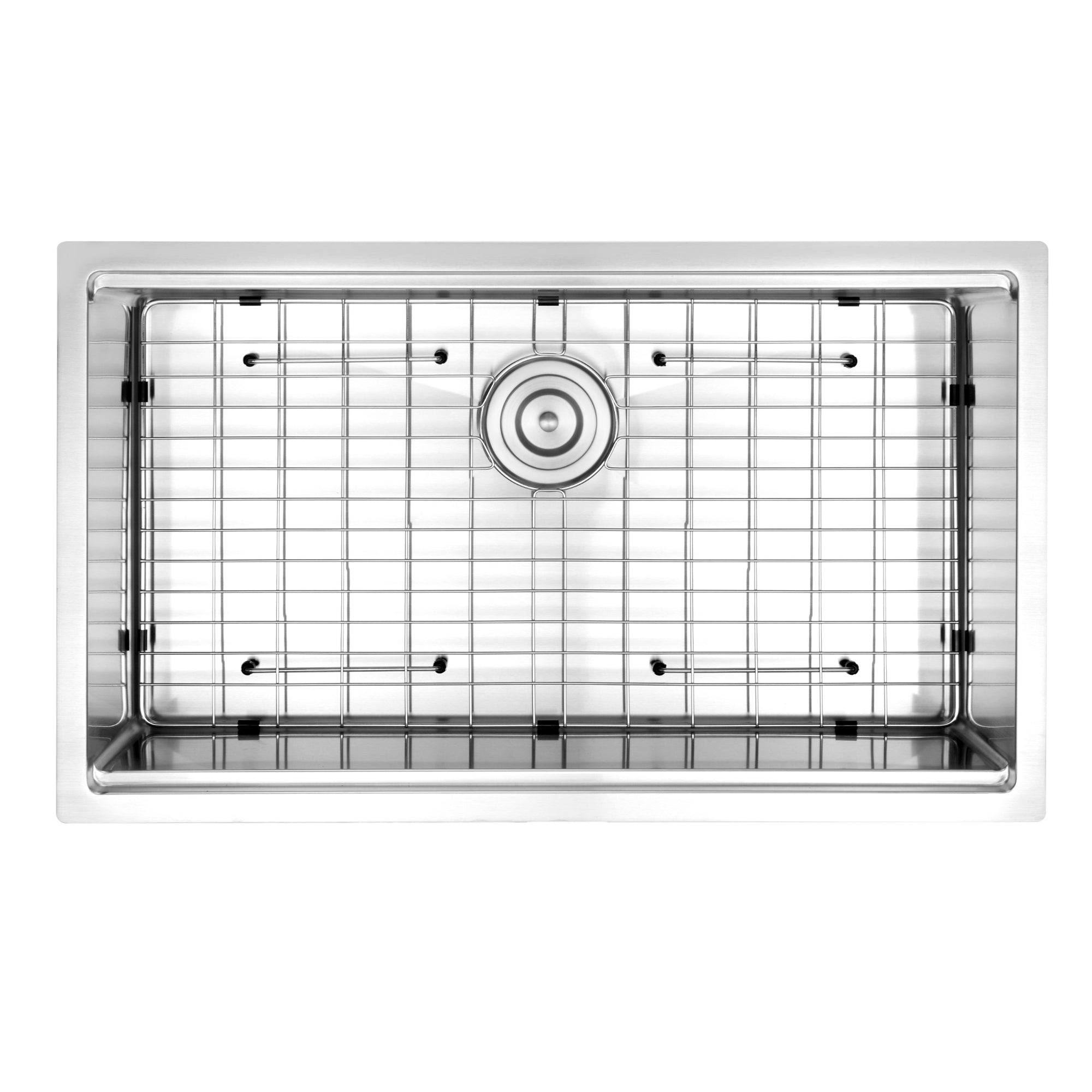 Prestige Series 32-Inch Undermount Single Bowl Handmade Stainless Steel Kitchen Sink with Drainboard - Perfect for Modern Farmhouse & Contemporary Kitchen Designs