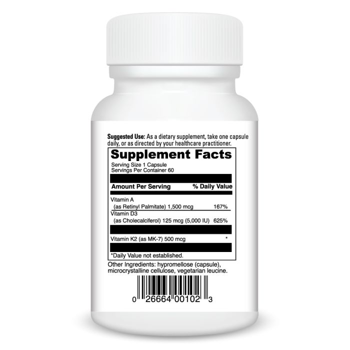 Davinci Labs A•D•K (60 Capsules) - Premium Vitamin A, D & K Supplement for Immune Support & Bone Health - Ideal for Daily Wellness & Active Lifestyle