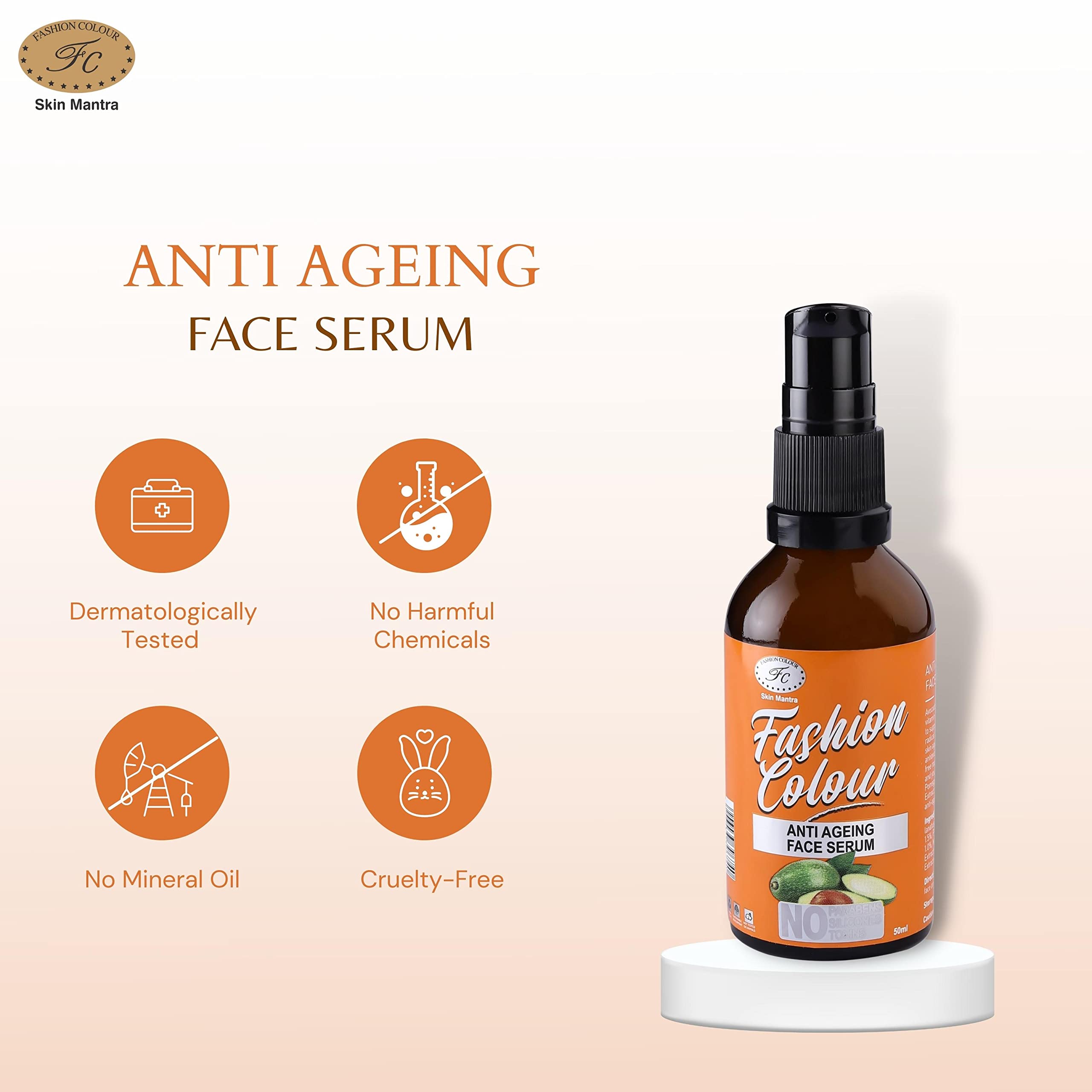 Oil-Free Anti-Aging Face Serum for Wrinkles & Dullness - Revitalizing Skincare with No Parabens or Silicones - 50ml Made in India - Perfect for Daily Hydration & Nighttime Skin Repair