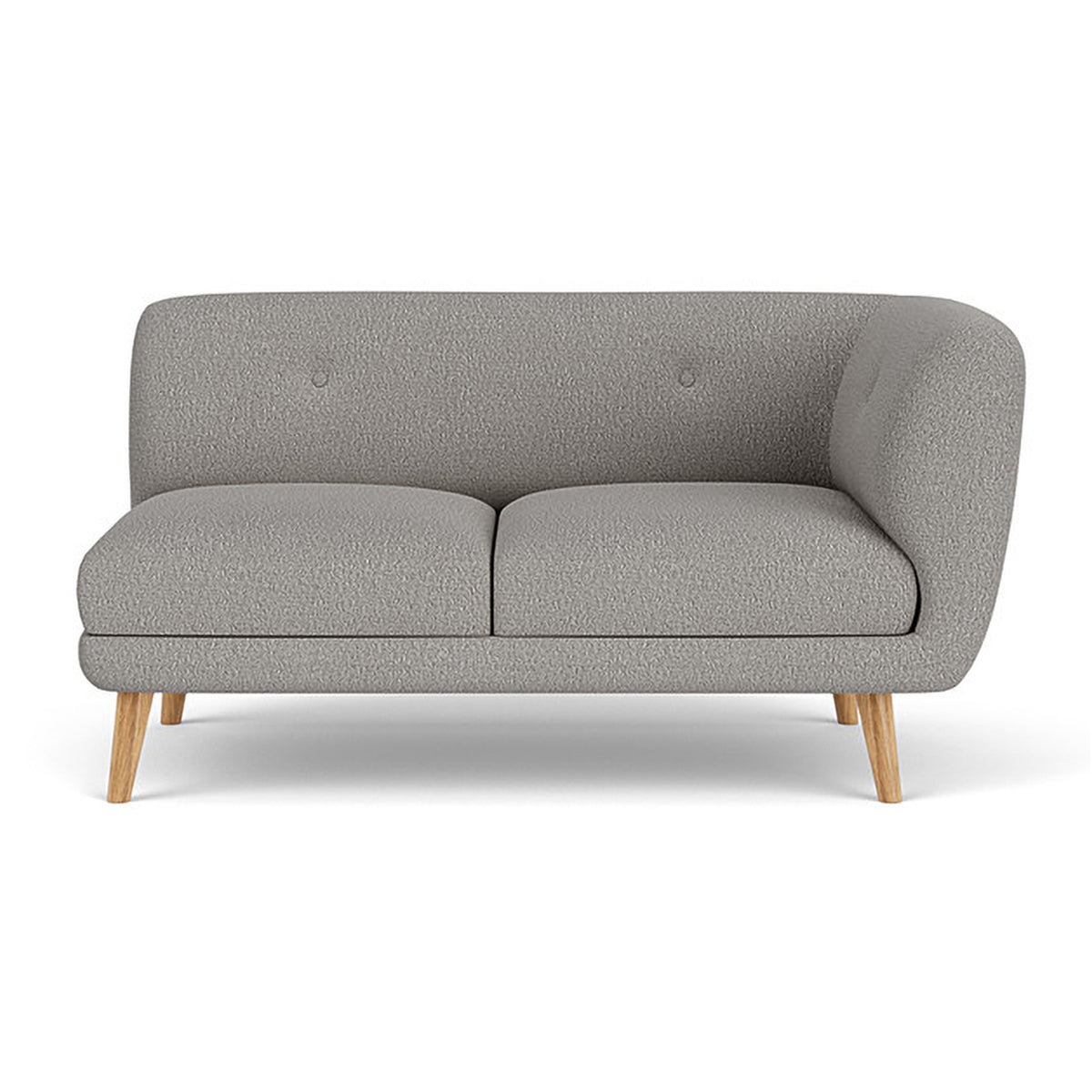 Alfred Boucle Right 2 Seater Modular Sofa - Modern Comfortable Sectional Couch for Living Room, Lounge & Small Spaces