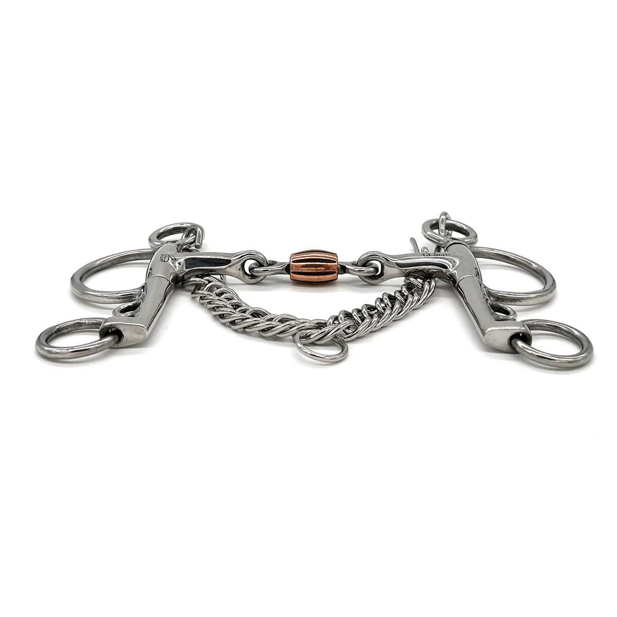 AJR Hexagon Copper Cricket Roller Pelham Bit - English Horse Riding Bit for Dressage & Jumping - Perfect for Training & Show Competitions