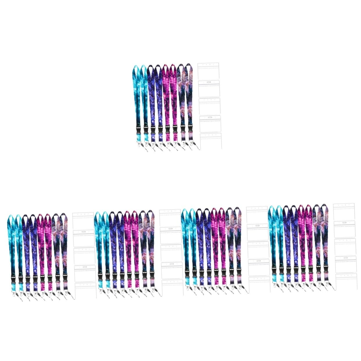 Hemobllo ID Badge Holder 40 Sets - Adjustable Phone Lanyard with Detachable Neck Strap for Work, School & Events - Durable Badge Reels for Teachers, Nurses, Office Professionals