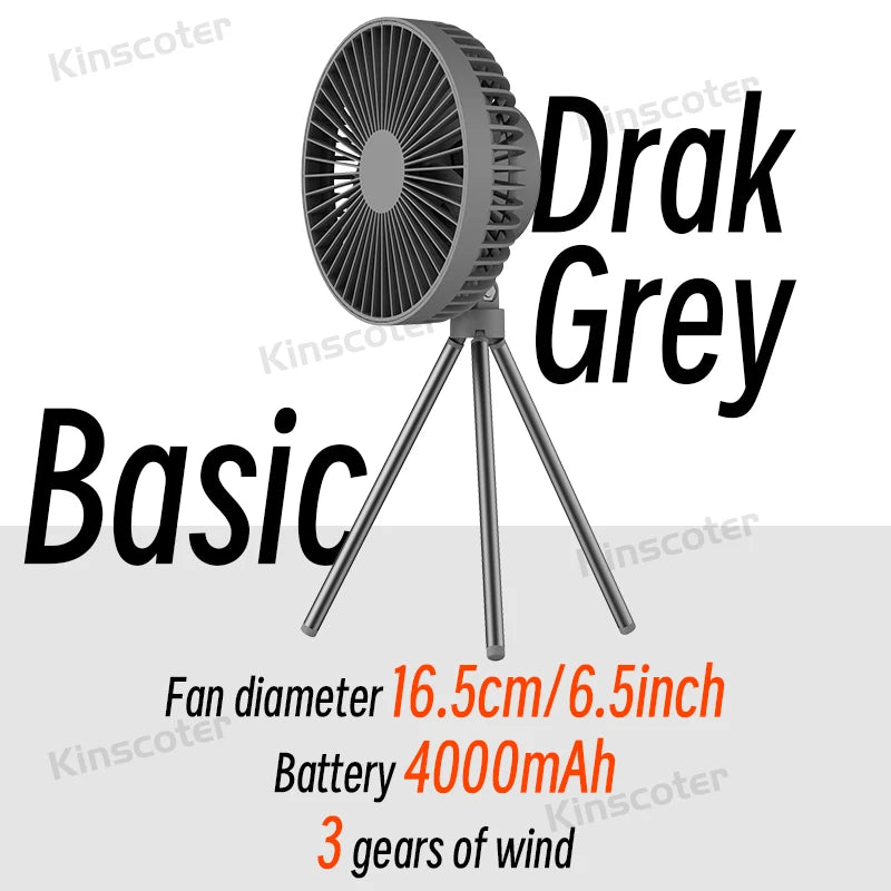 Portable Rechargeable USB Desktop Fan - Quiet Cooling for Home Office, Camping, Outdoor & Travel Use