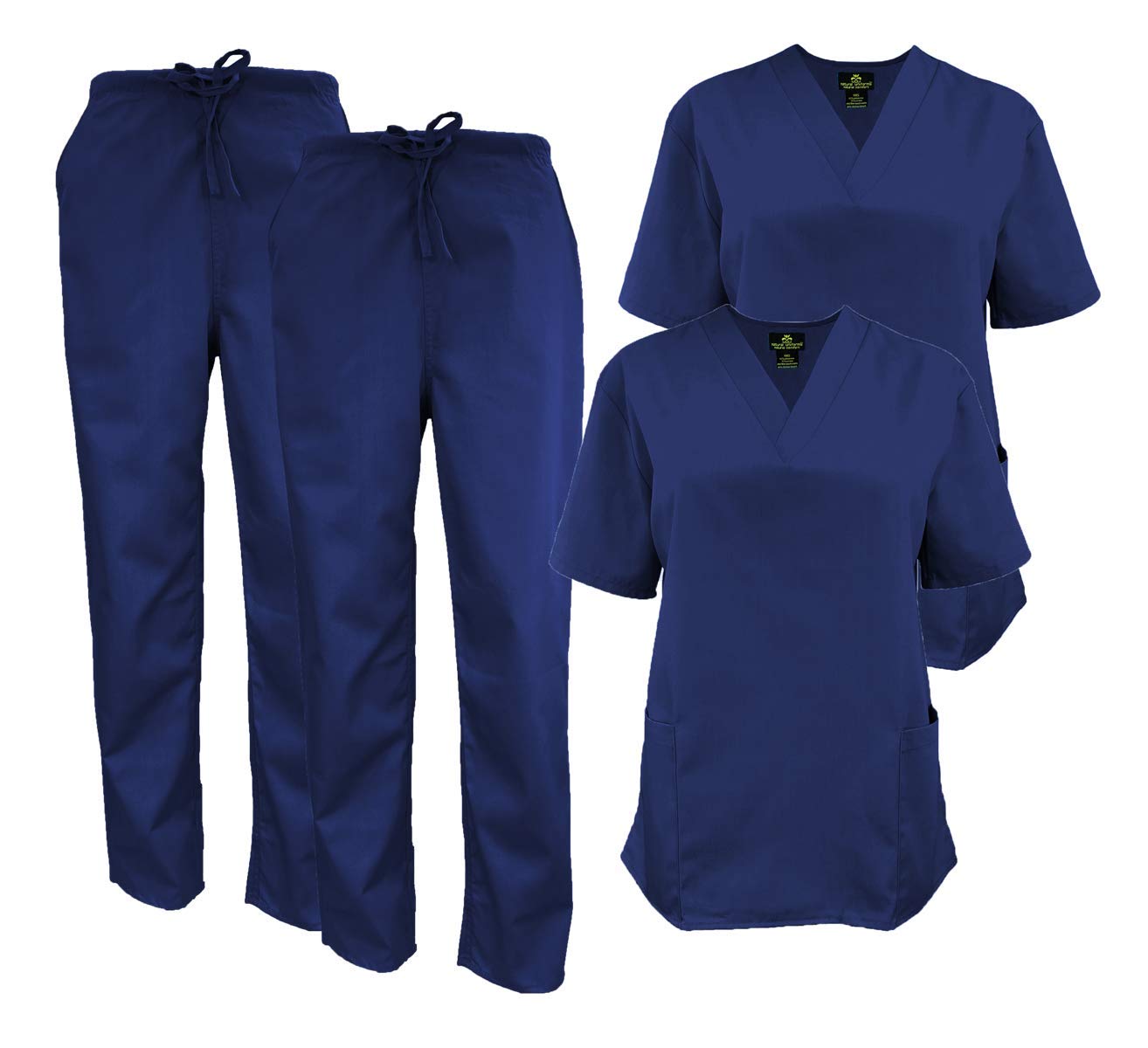 Best Women's Medical Scrub Set - 2-Pack Comfortable Uniform Tops & Pants for Nurses, Doctors & Healthcare Professionals | Hospital & Clinic Workwear