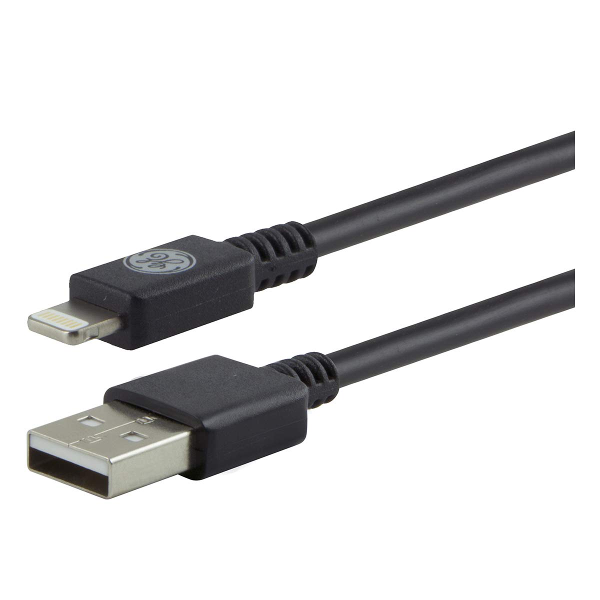 GE USB to Lightning Cable 6ft - Fast Charging Cord Compatible with iPhone 12/11/Pro/Max/XS/XR/X/8 & iPad Models (Black) | Perfect for Home, Office & Travel Charging