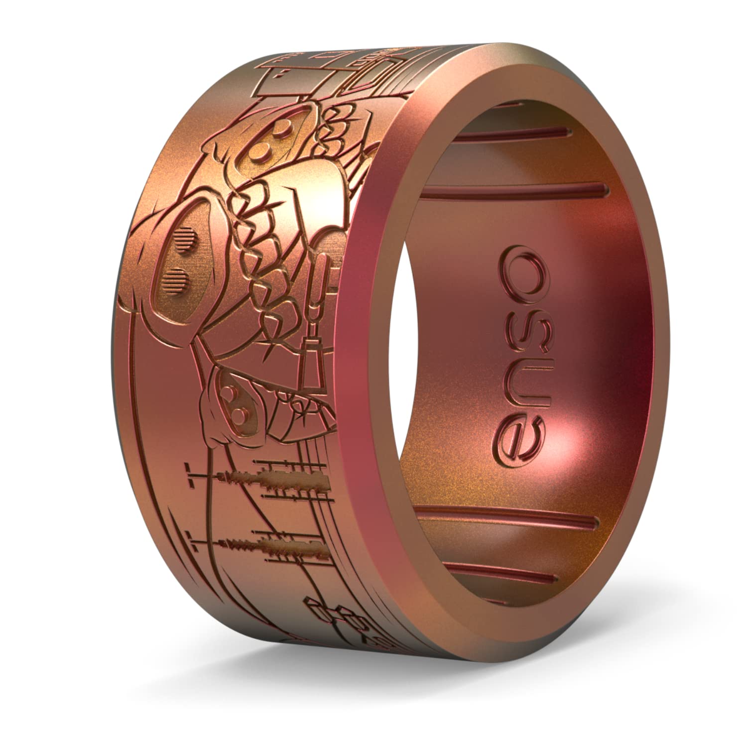 Star Wars Marquee Silicone Rings - Wide Comfortable Flexible Wedding Band for Men & Women - Perfect for Cosplay, Gym Workouts, and Everyday Wear