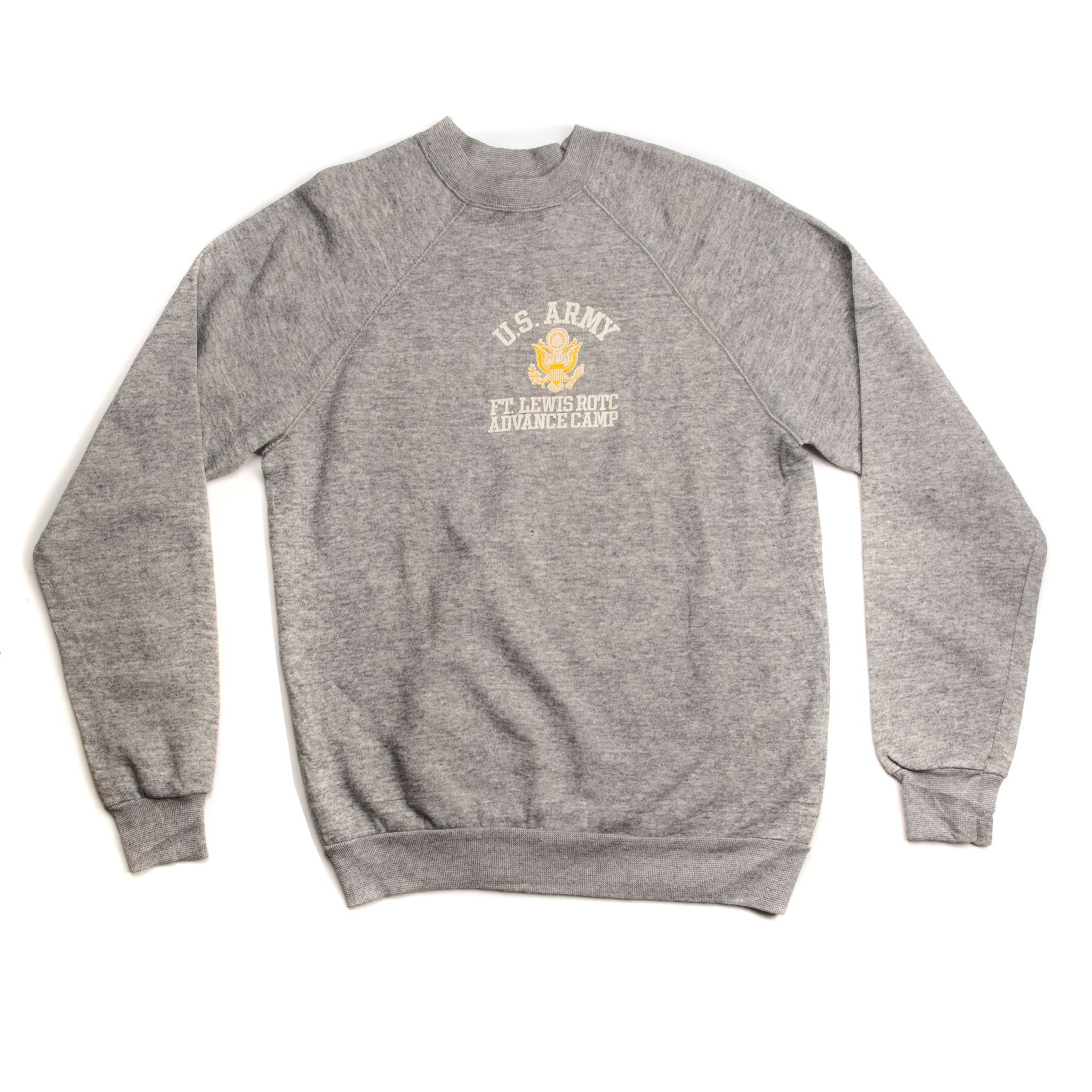 Vintage 90's US Army Sweatshirt - Ft. Lewis ROTC Advance Camp - Large Size - Military Collectible & Casual Wear for Men & Women