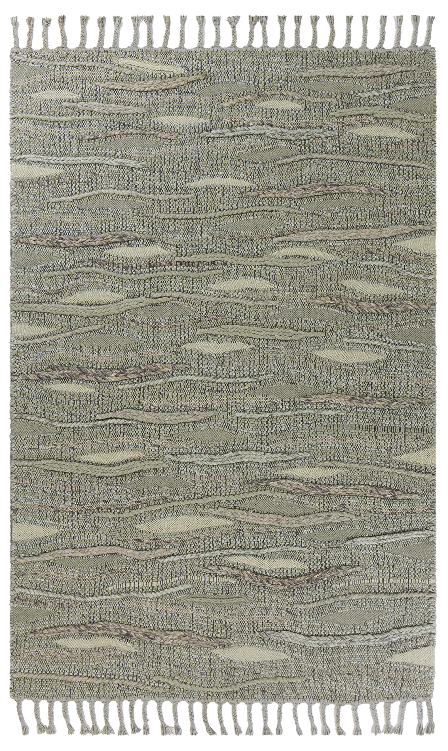 KAS Rugs 5' x 7' Slate Area Rug - Soft Modern Non-Slip Living Room Rug for Home Decor, Bedroom, Office | Durable & Easy to Clean