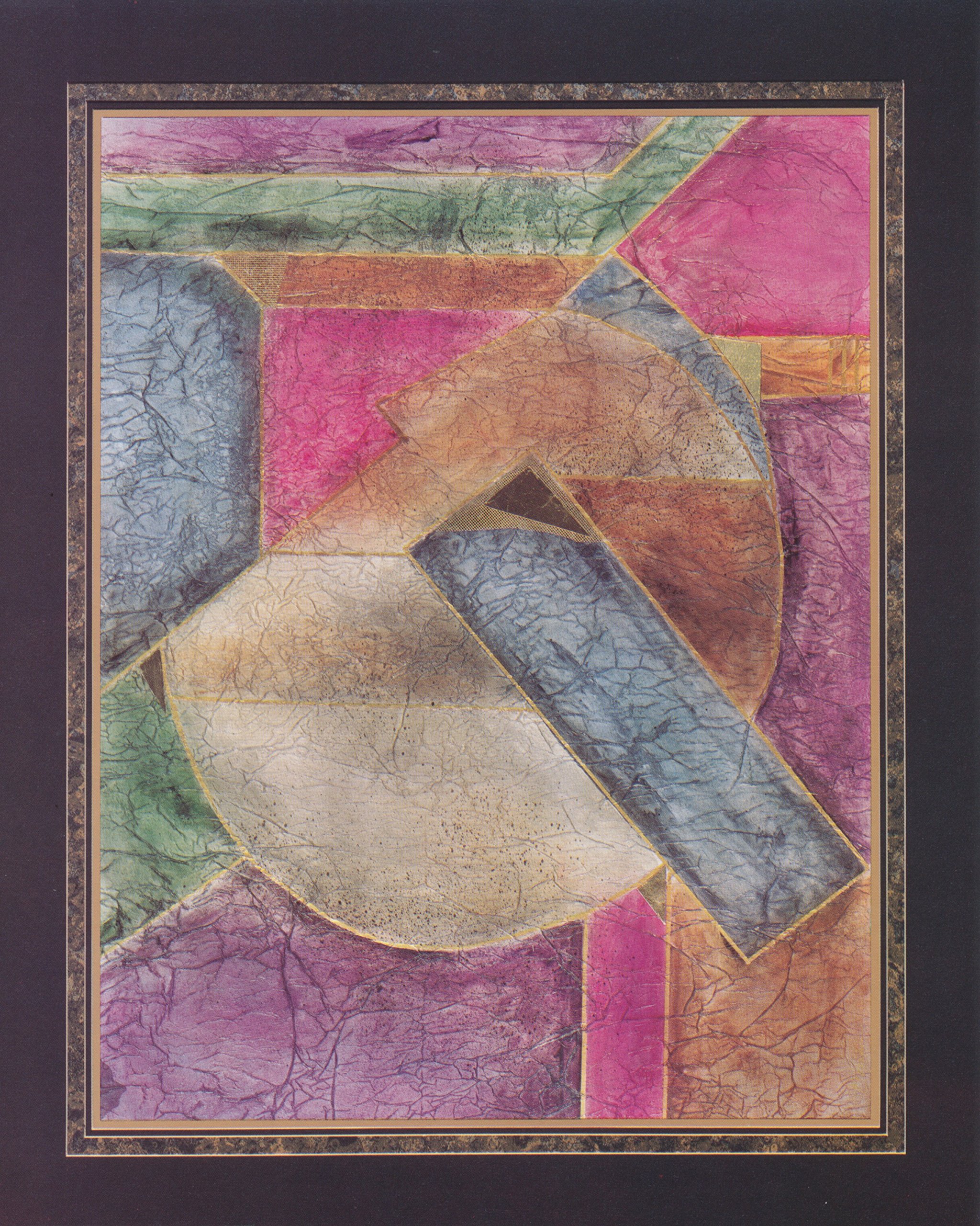 Modern Abstract Stained Glass Wall Art Print - Handmade Home Decor for Living Room, Bedroom & Office - Unique Gift Idea for Housewarming & Holidays