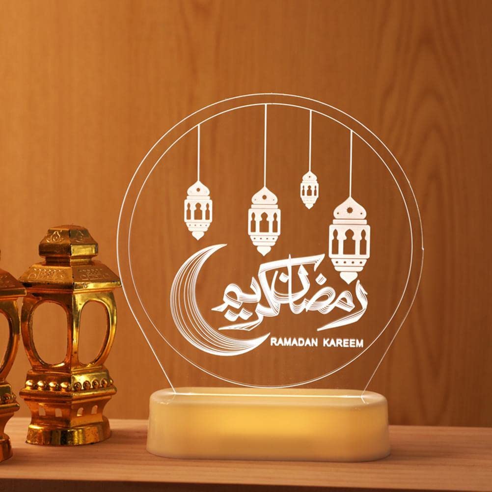 SFNTION LED Ramadan Colored Light Castle Ornaments - Energy Efficient Durable Home Decor for Ramadan, Eid & Holiday Celebrations - Perfect for Indoor/Outdoor Decoration, Parties & Festive Atmosphere