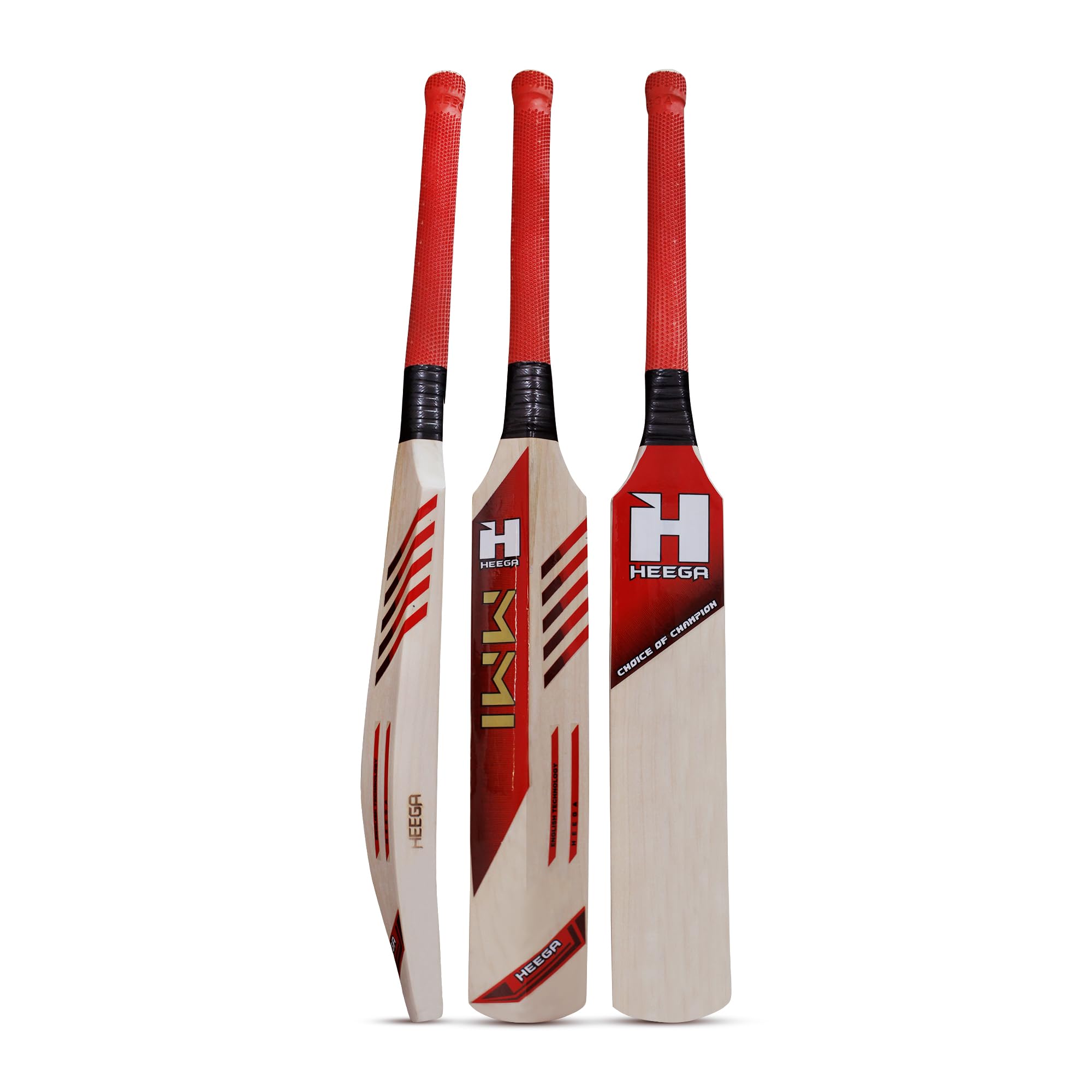 Heega ™ MMI Series Mongoose Type Cricket Bat - Grade 4 English Willow (Pre-Knocked) | Short Blade Design for Powerful Shots | Perfect for T20 Matches & Training Sessions