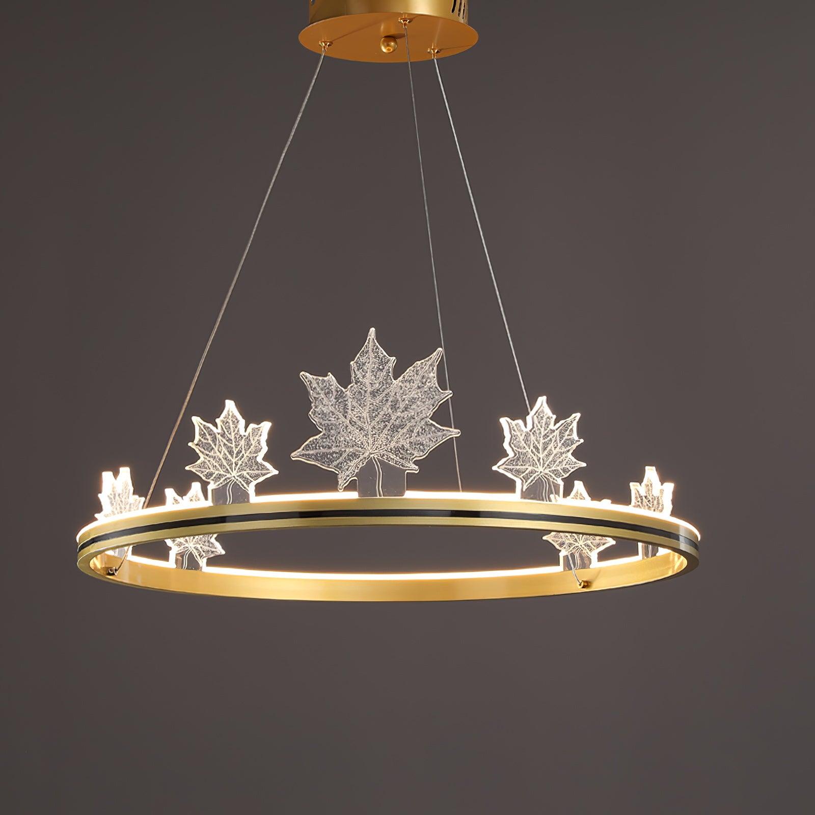 Modern Ion Leaf Chandelier - Elegant Crystal Ceiling Light Fixture for Dining Room, Living Room & Bedroom Decor