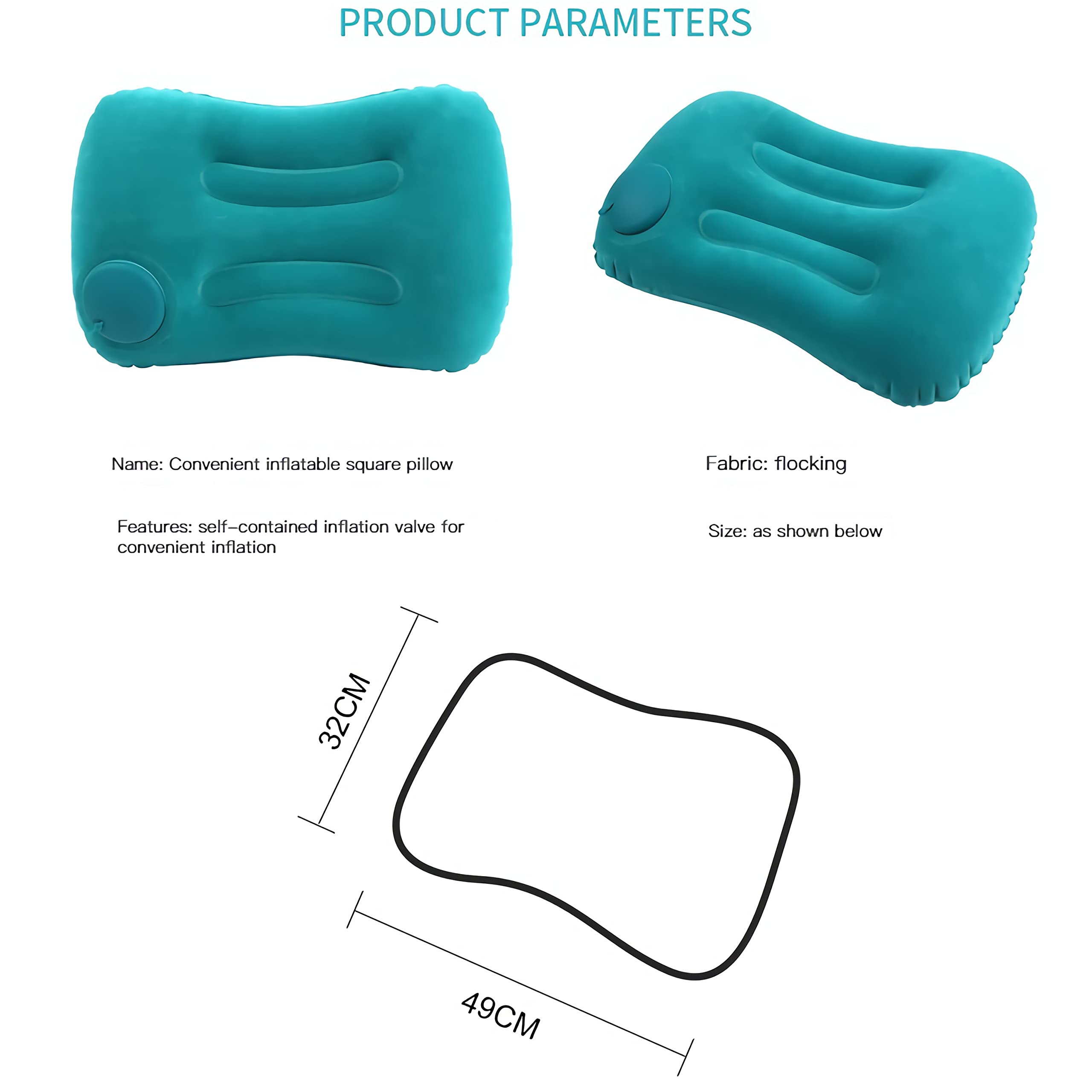Ultra Comfortable Inflatable Camping Pillow for Backpacking, Hiking & Travel - Lightweight, Compact & Portable - Perfect for Outdoor Adventures, Airplane & Car Trips (Green)